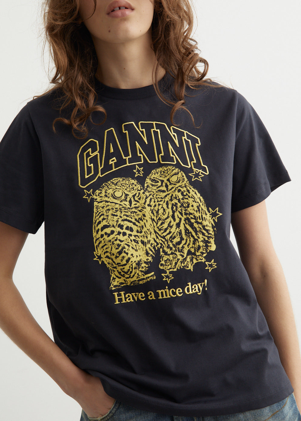 Basic Jersey Owls Relaxed T-Shirt