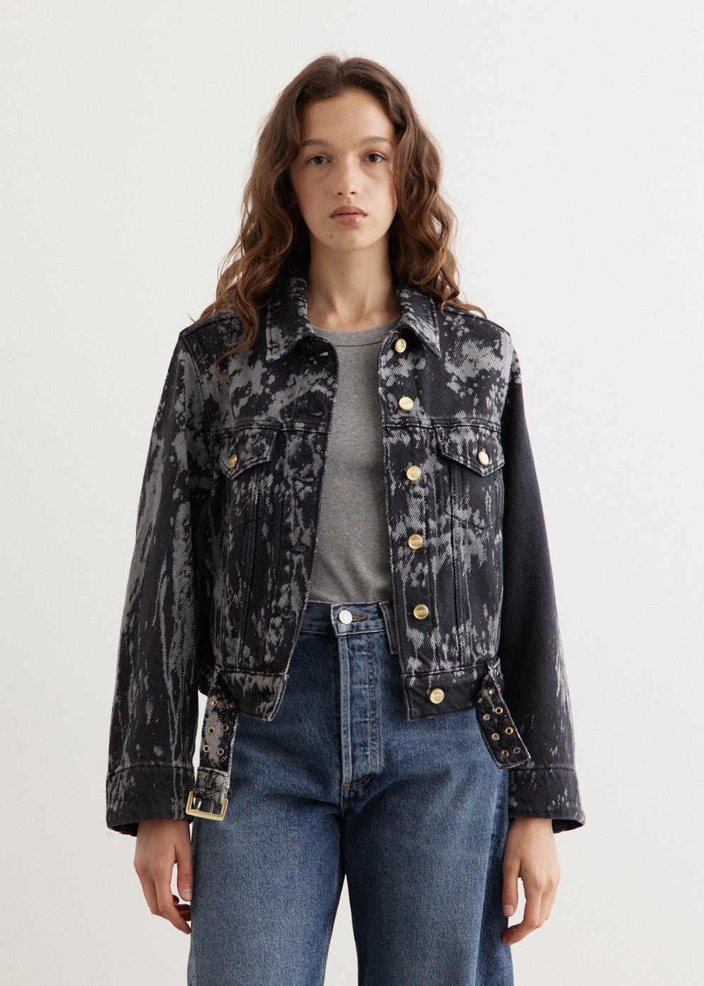 Heavy Denim Belted Jacket