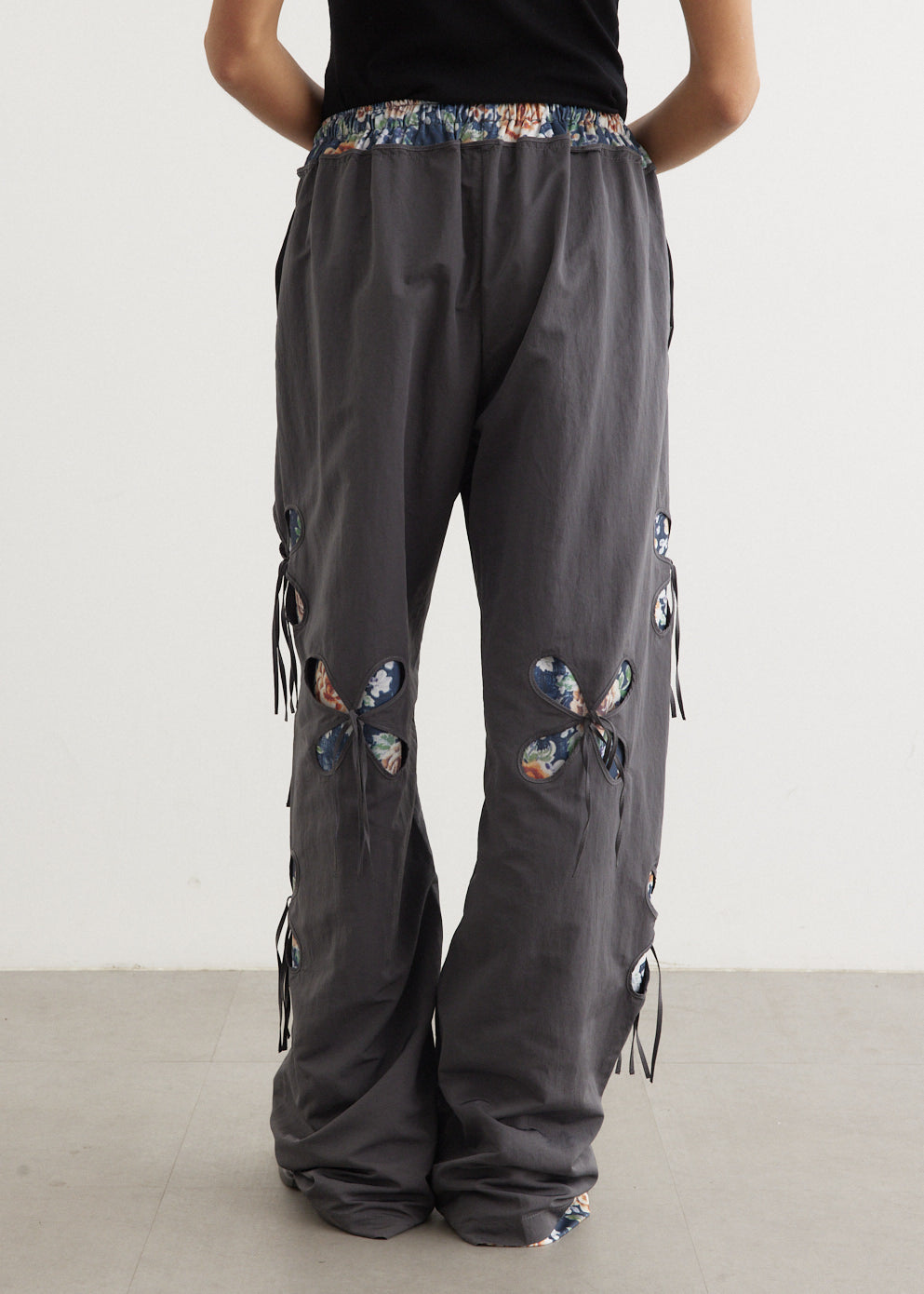 Grey Petal Track Pants