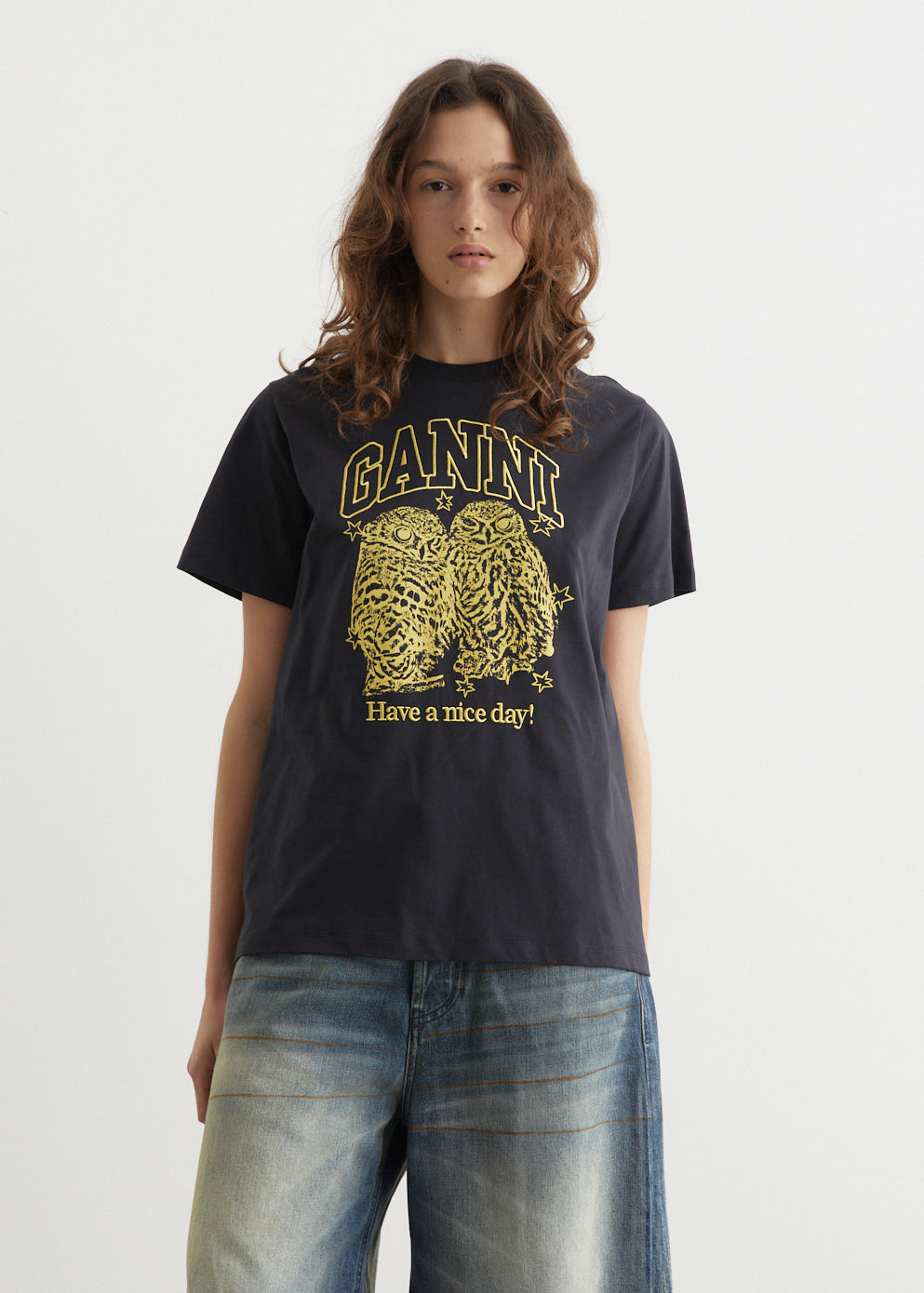 Basic Jersey Owls Relaxed T-Shirt