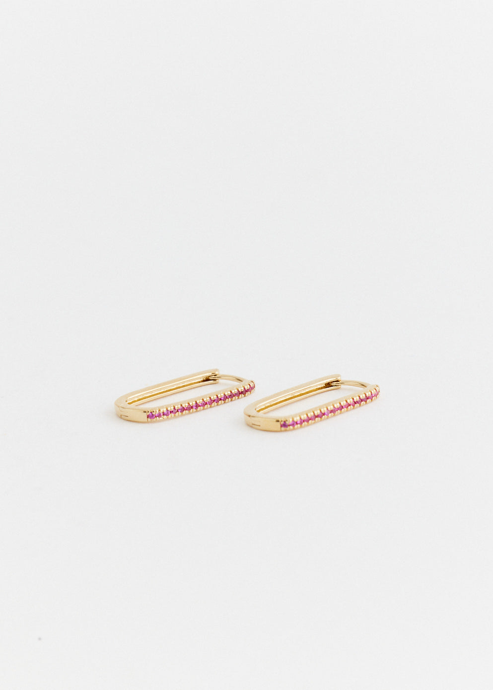 Long Oval Hoop Earrings