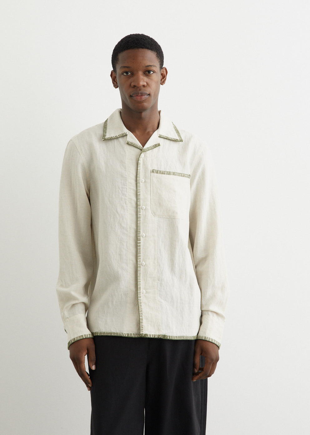 Solitude Long Sleeve Camp Collar Shirt