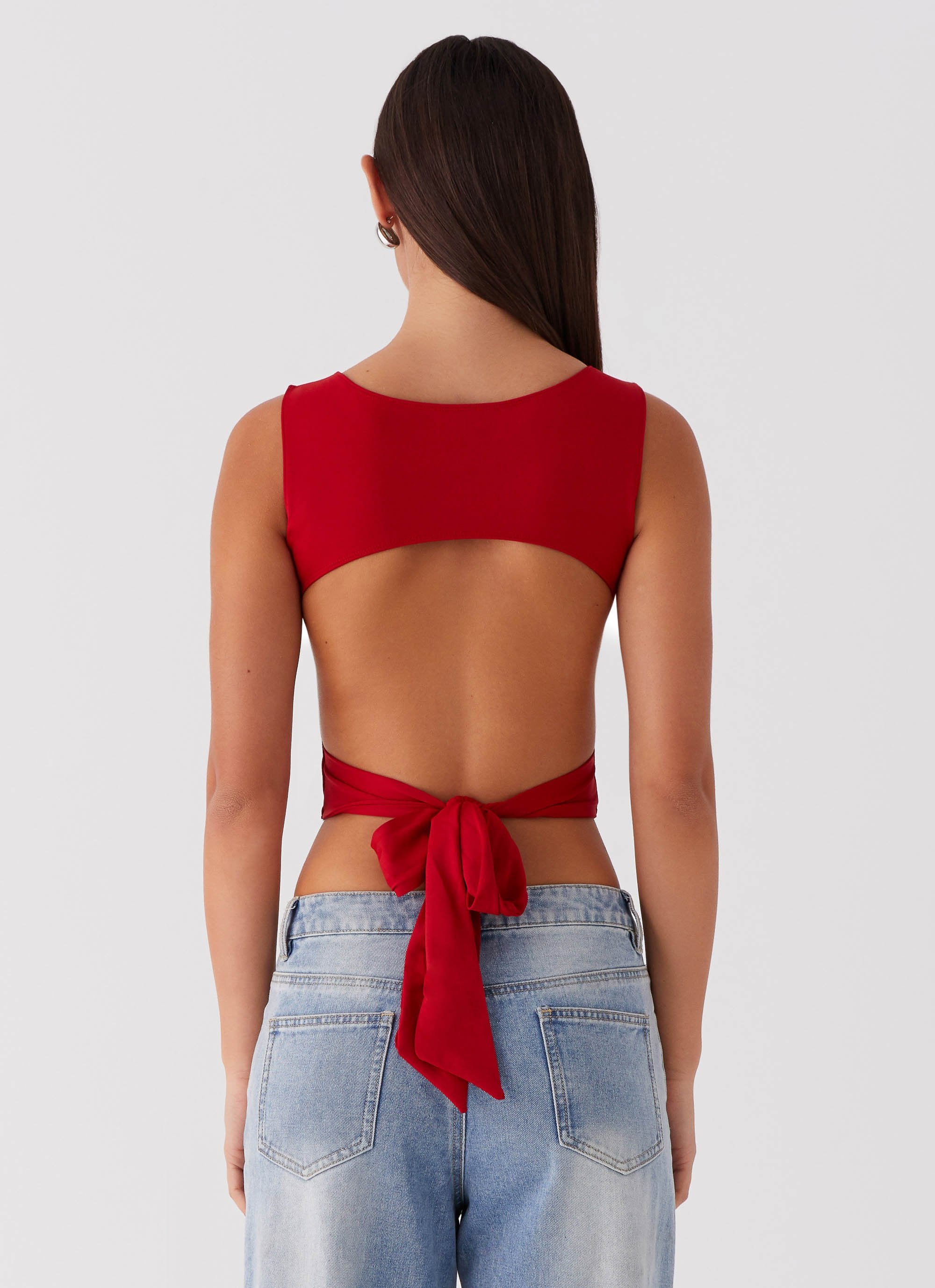 Saskie Tie Top - Ruby Red