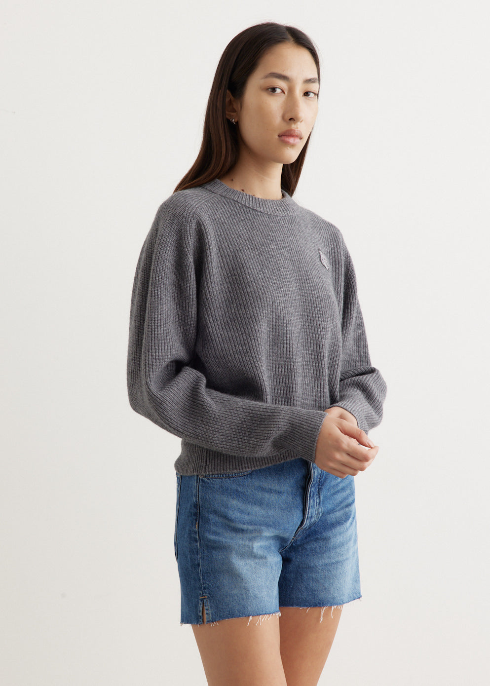 Bold Fox Head Patch Comfort Ribbed Jumper