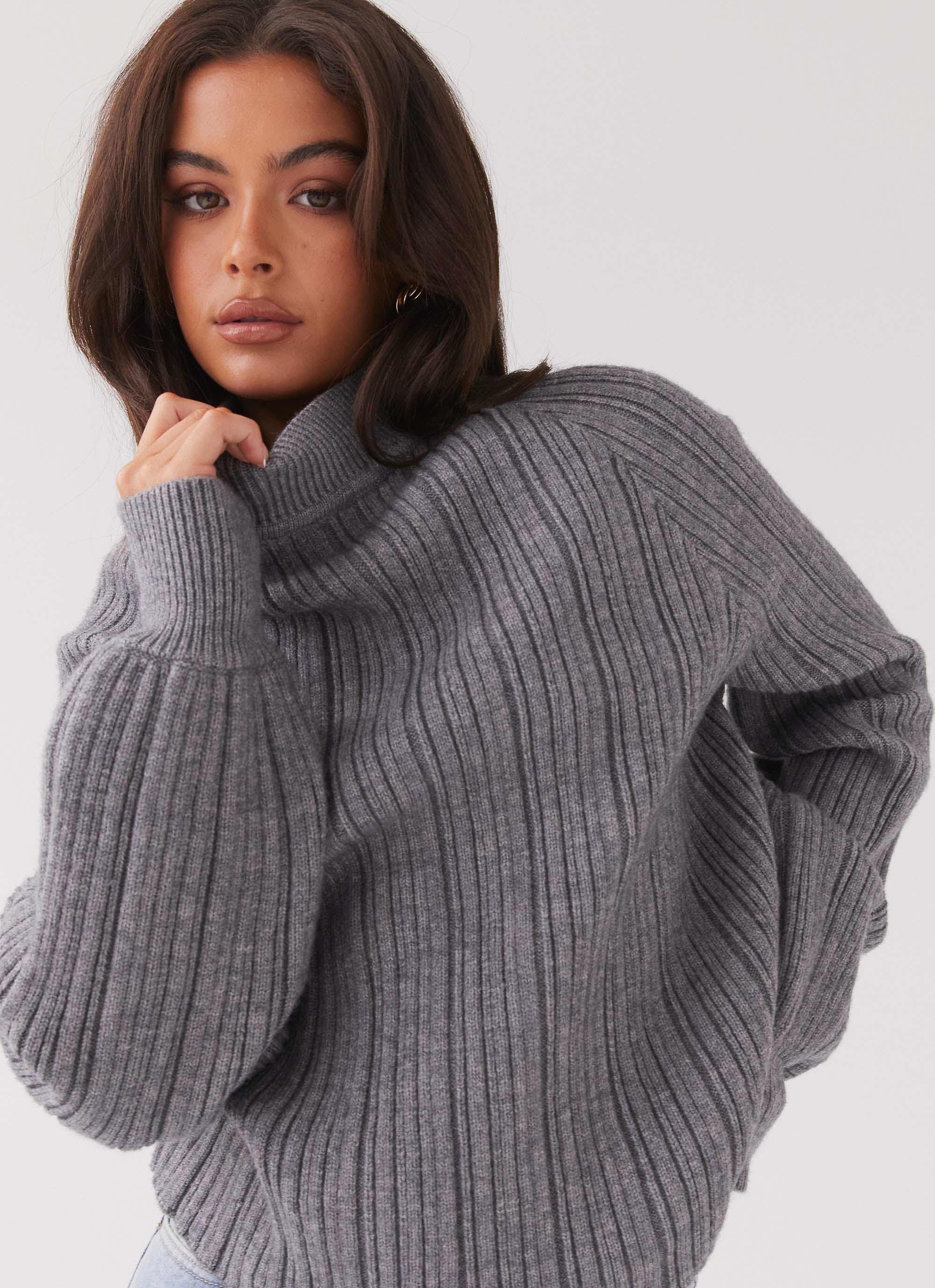 Riley Knit Sweater - Storm Grey