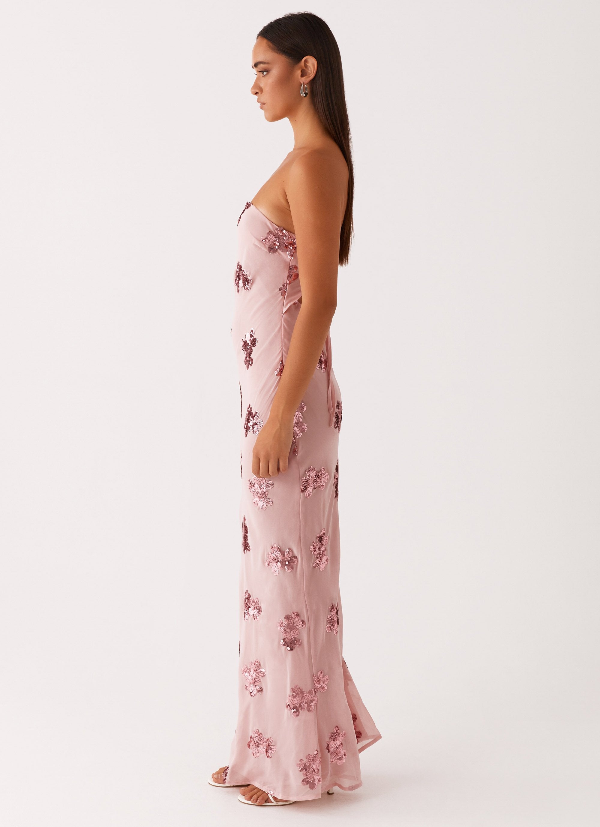 Sweet Escape Sequin Maxi Dress - Baby Pink