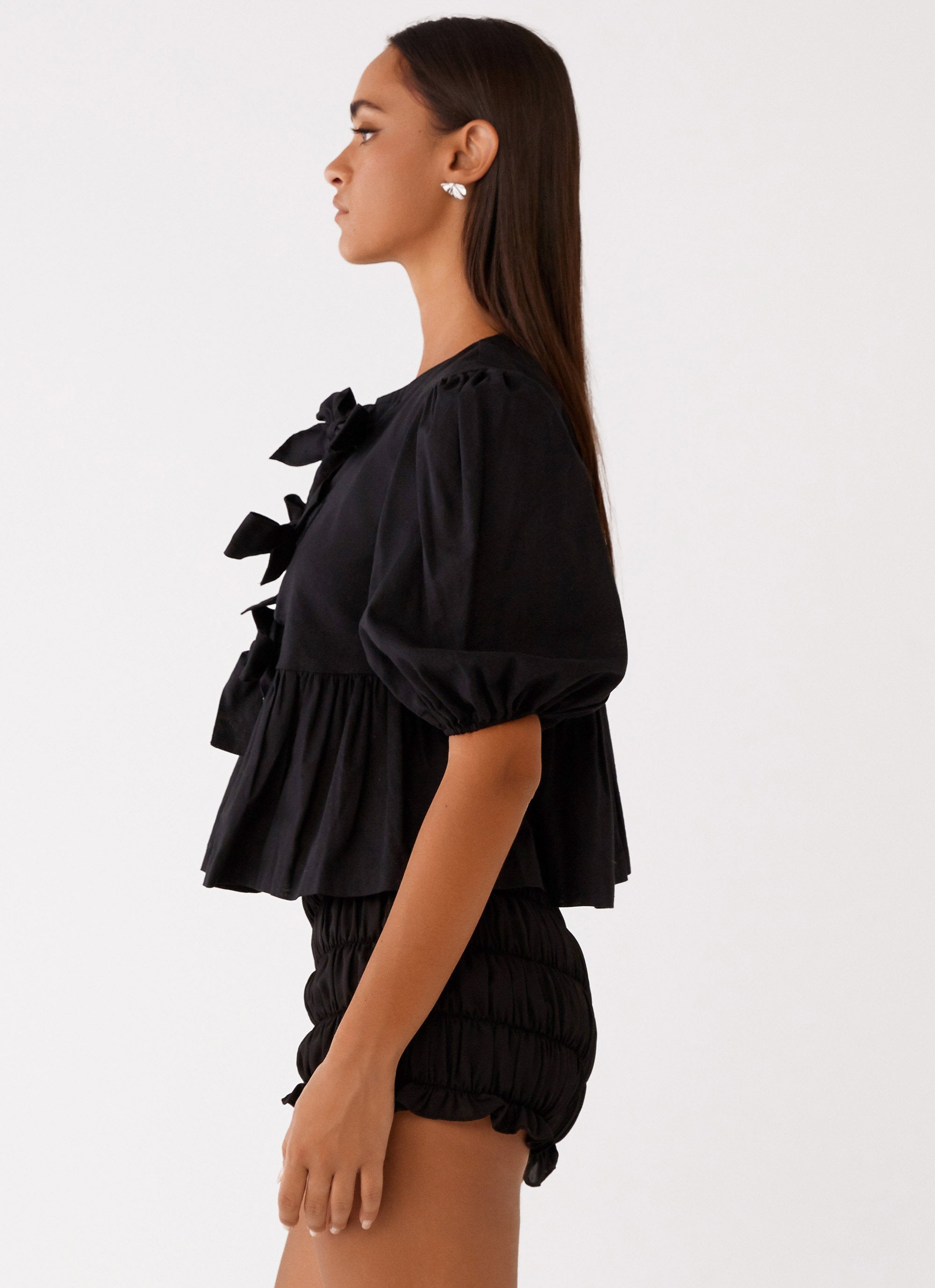 Western Wind Tie Top - Black