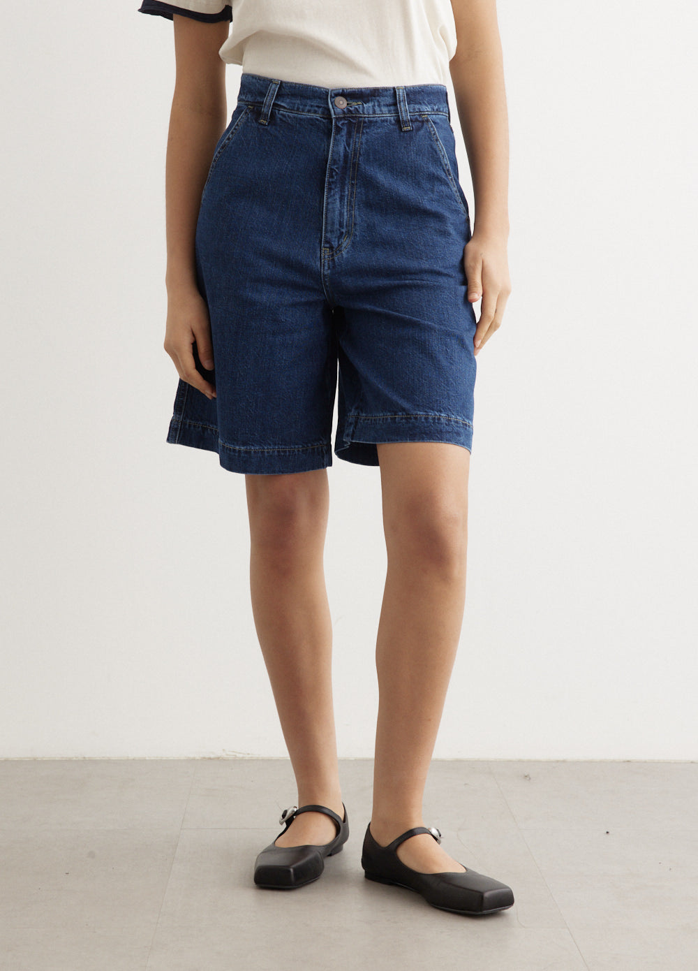 Bright Indigo Denim Shorts