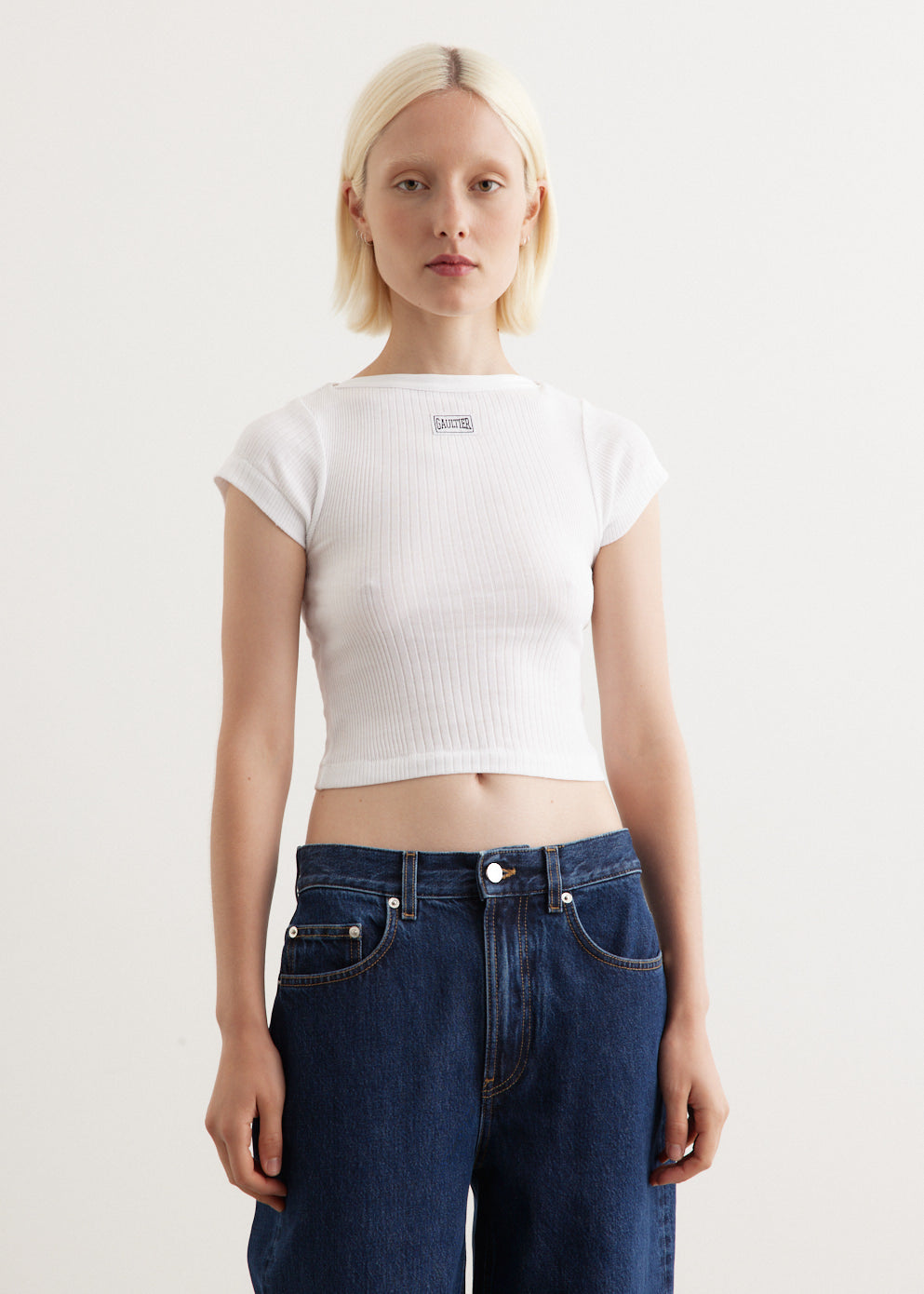 Crop Baby Tee With Gaultier Patch