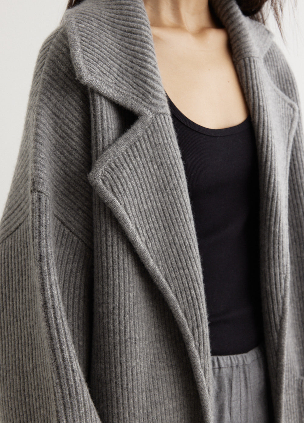 Rib-Knit Cardi Coat