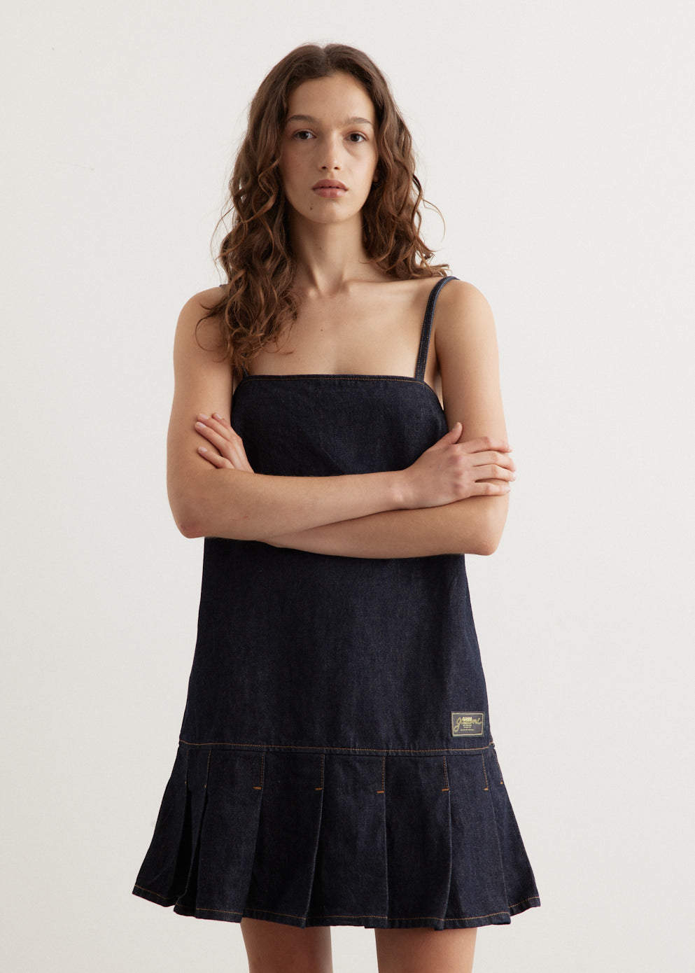 Rinse Denim Strap Mini Dress