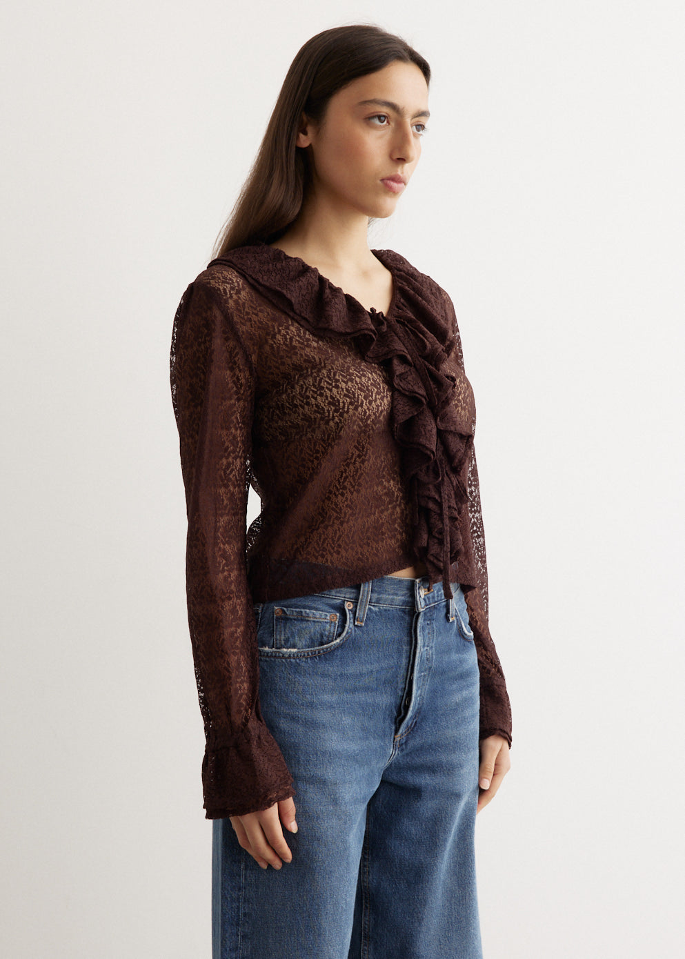 Lace Flounce Blouse