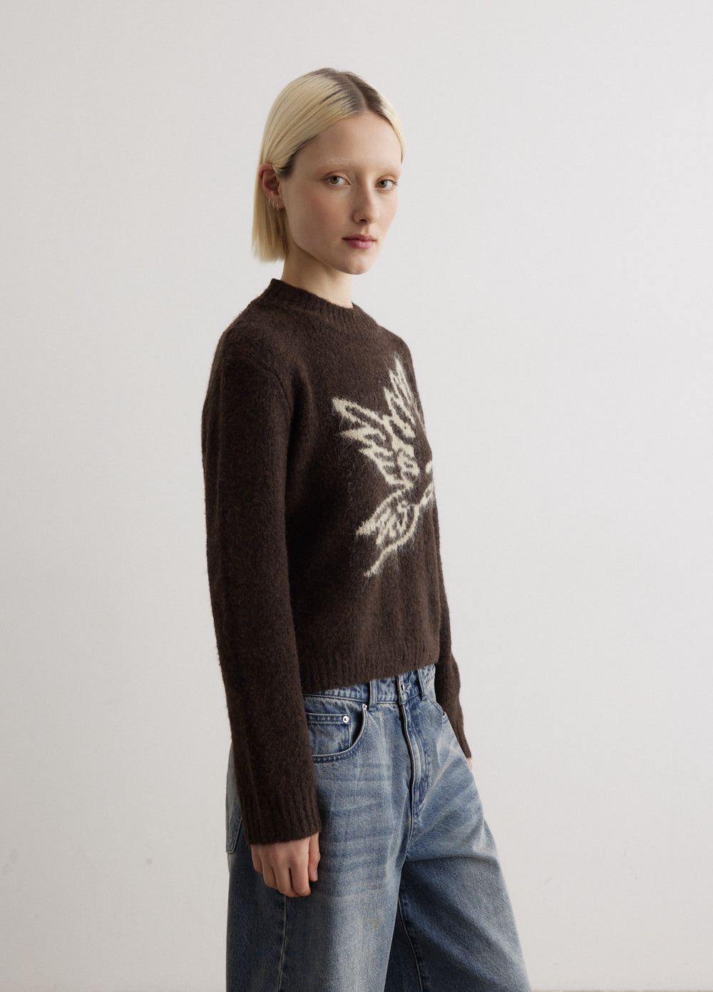 Dove Intarsia Jumper