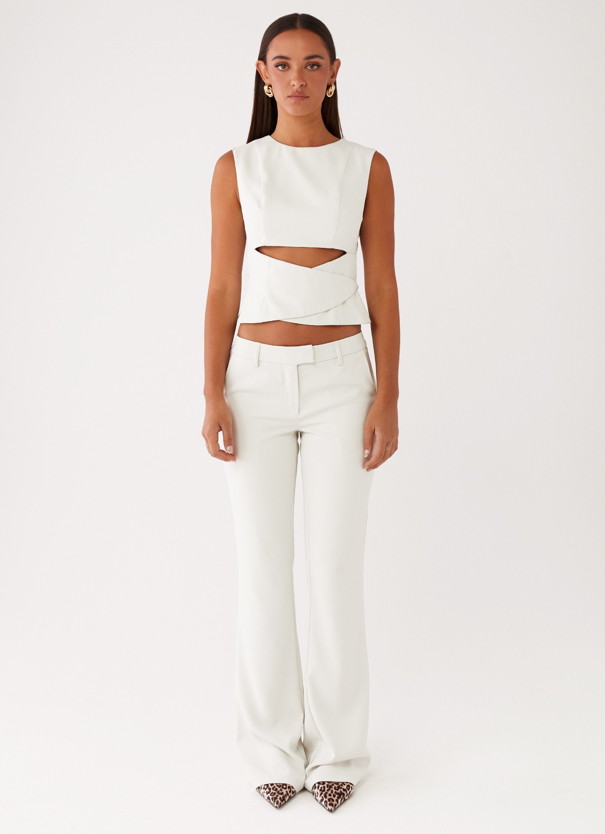 Cyra Wrap Top - Ivory