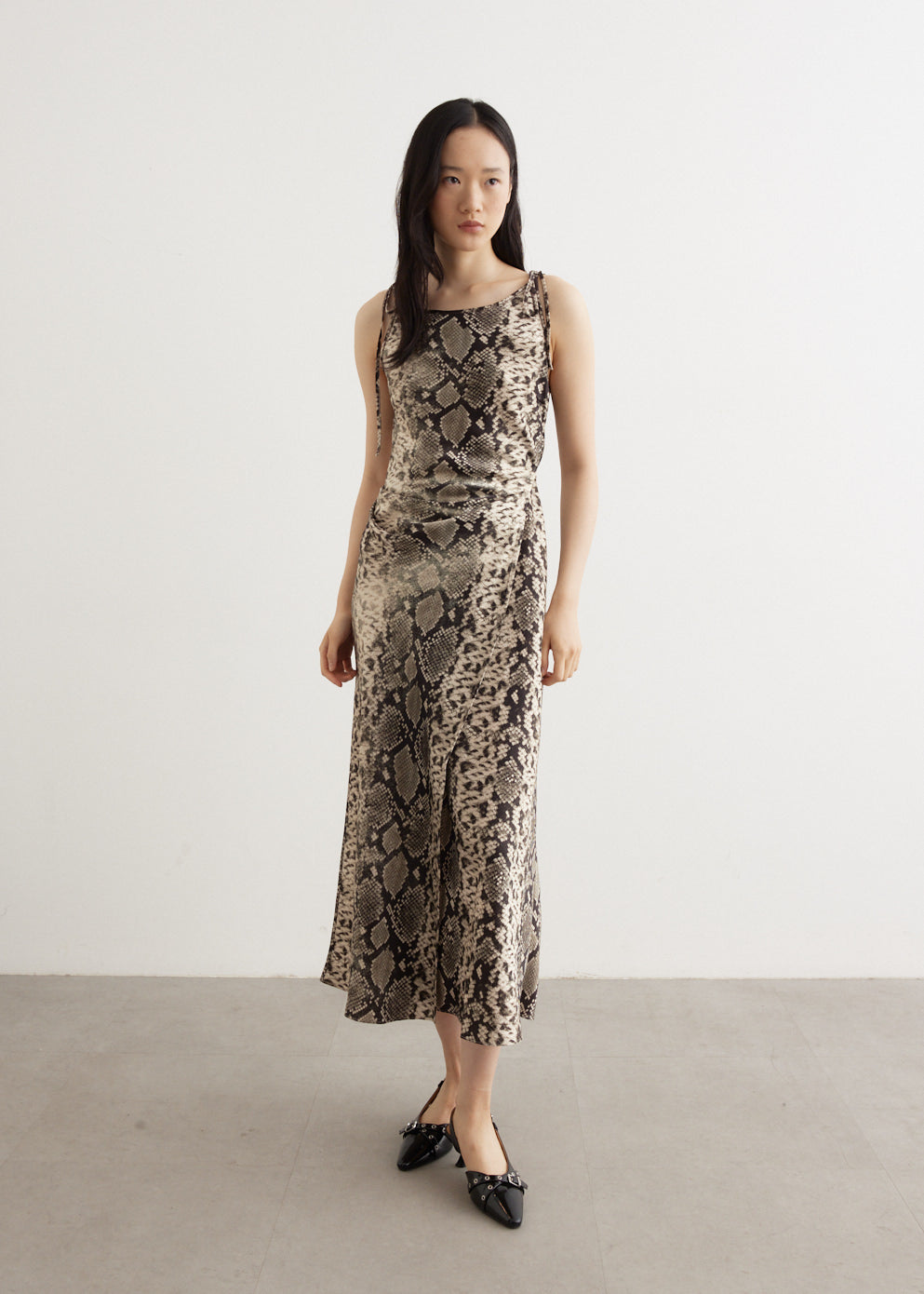 Dayla Python Fluid Seersucker Dress