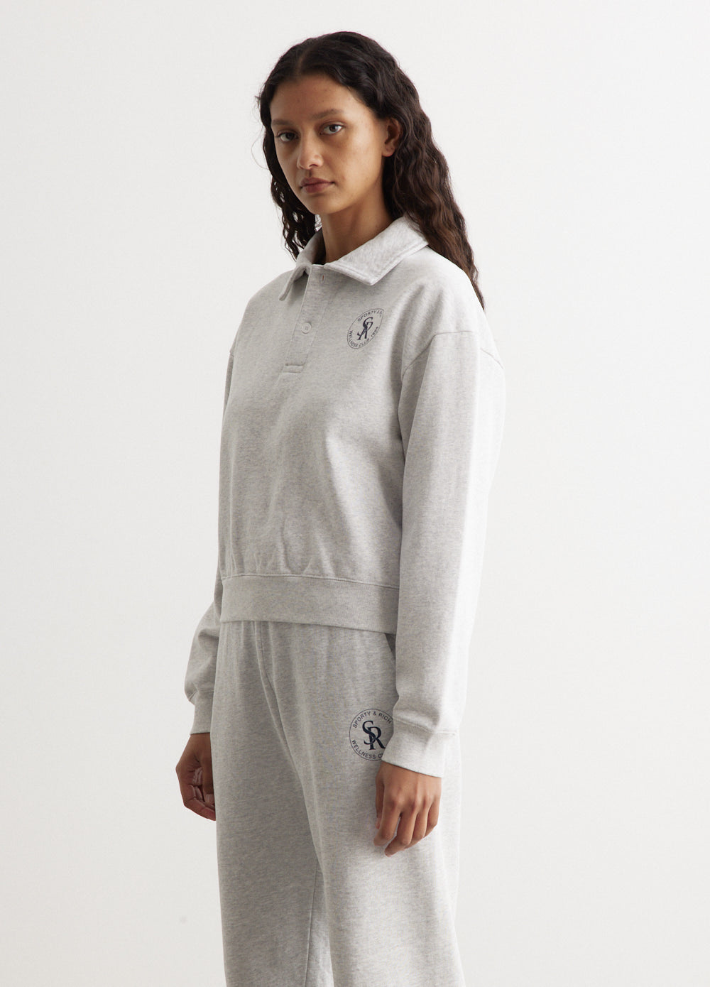 S&R Cropped Polo Sweater