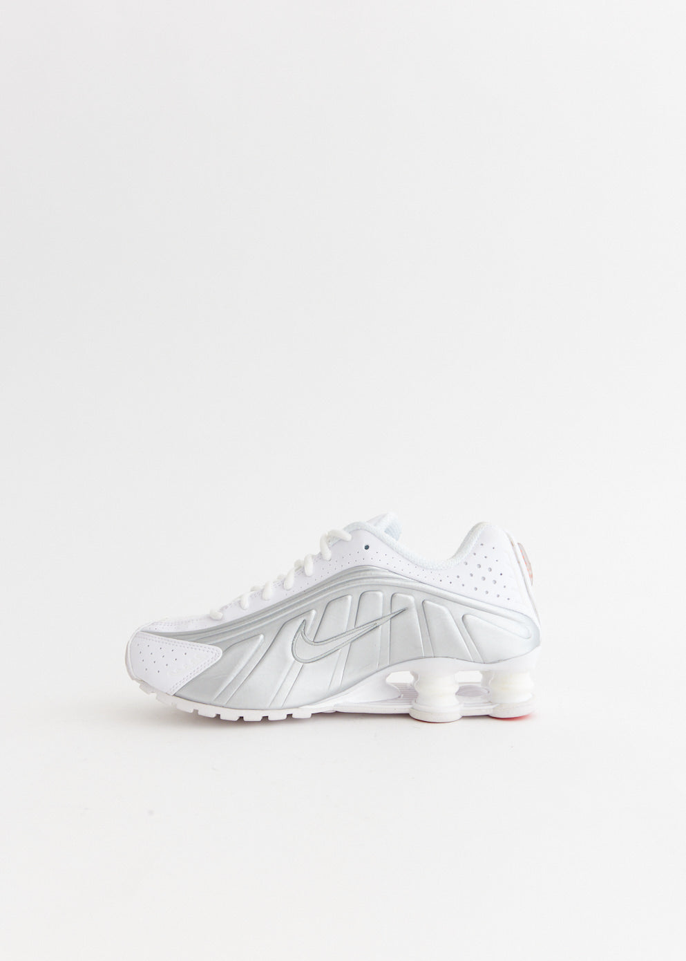 Women's Shox R4 'White Metallic Silver' Sneakers