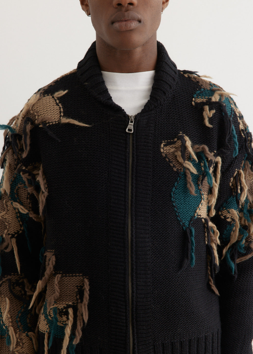 New Camouflage Zip-Up Cardigan