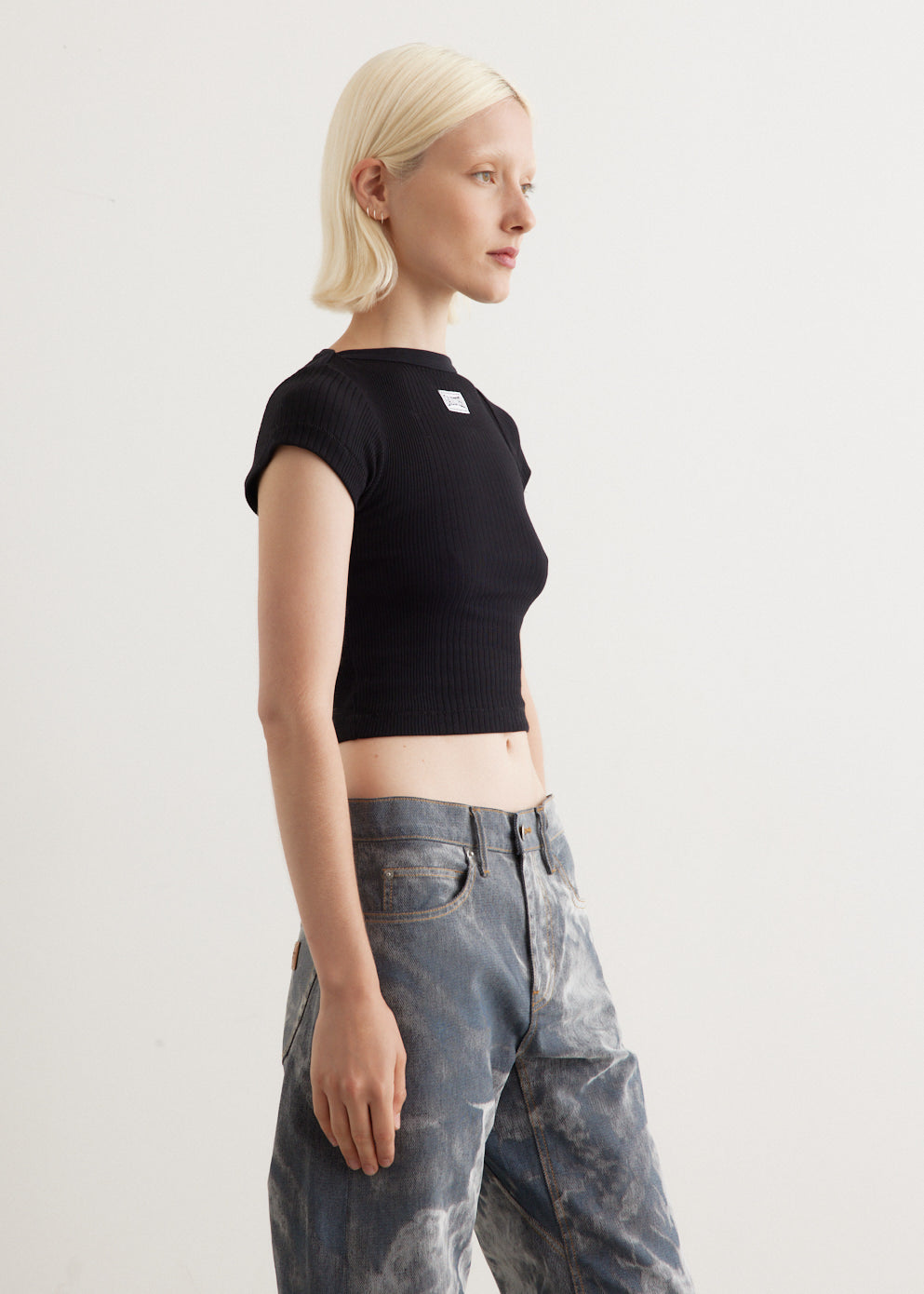 Crop Baby Tee With Gaultier Patch