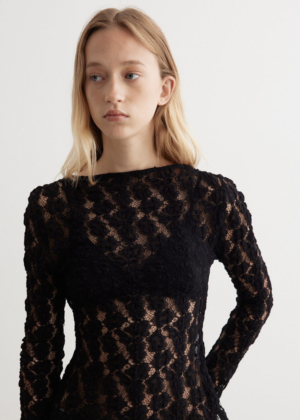 Lace Boat Neck Top