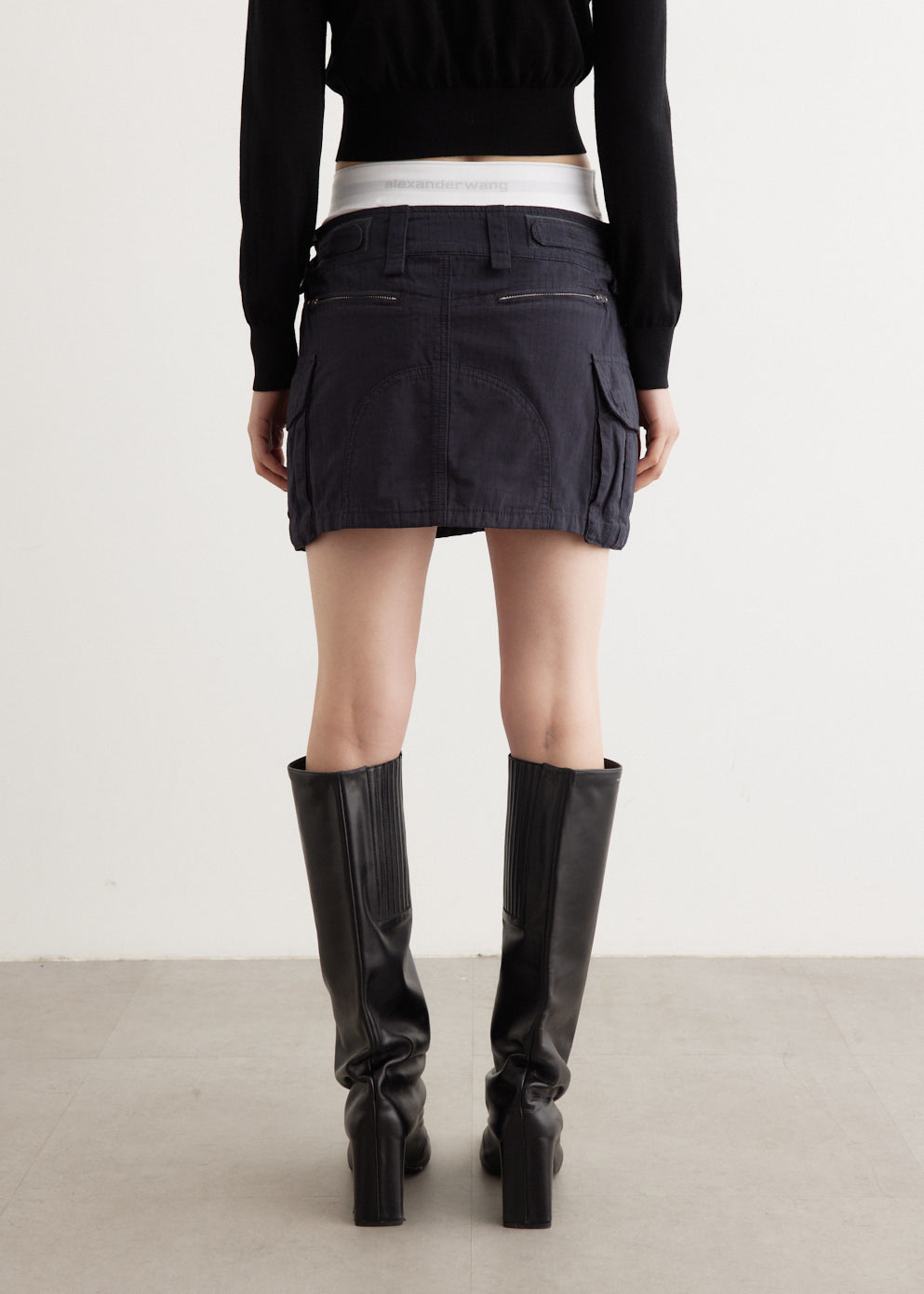 Pre-Styled Cargo Skirt With Logo Elastic