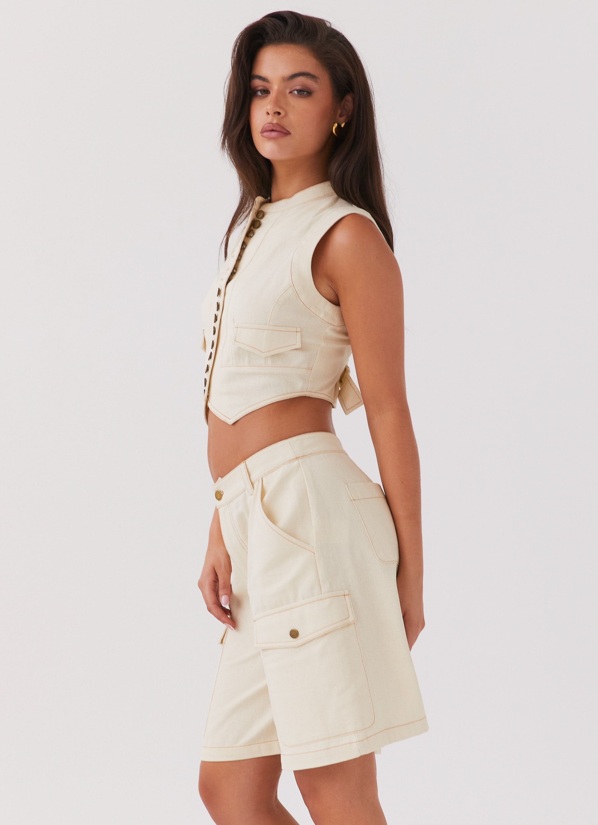 Edina Cargo Jorts - Antique