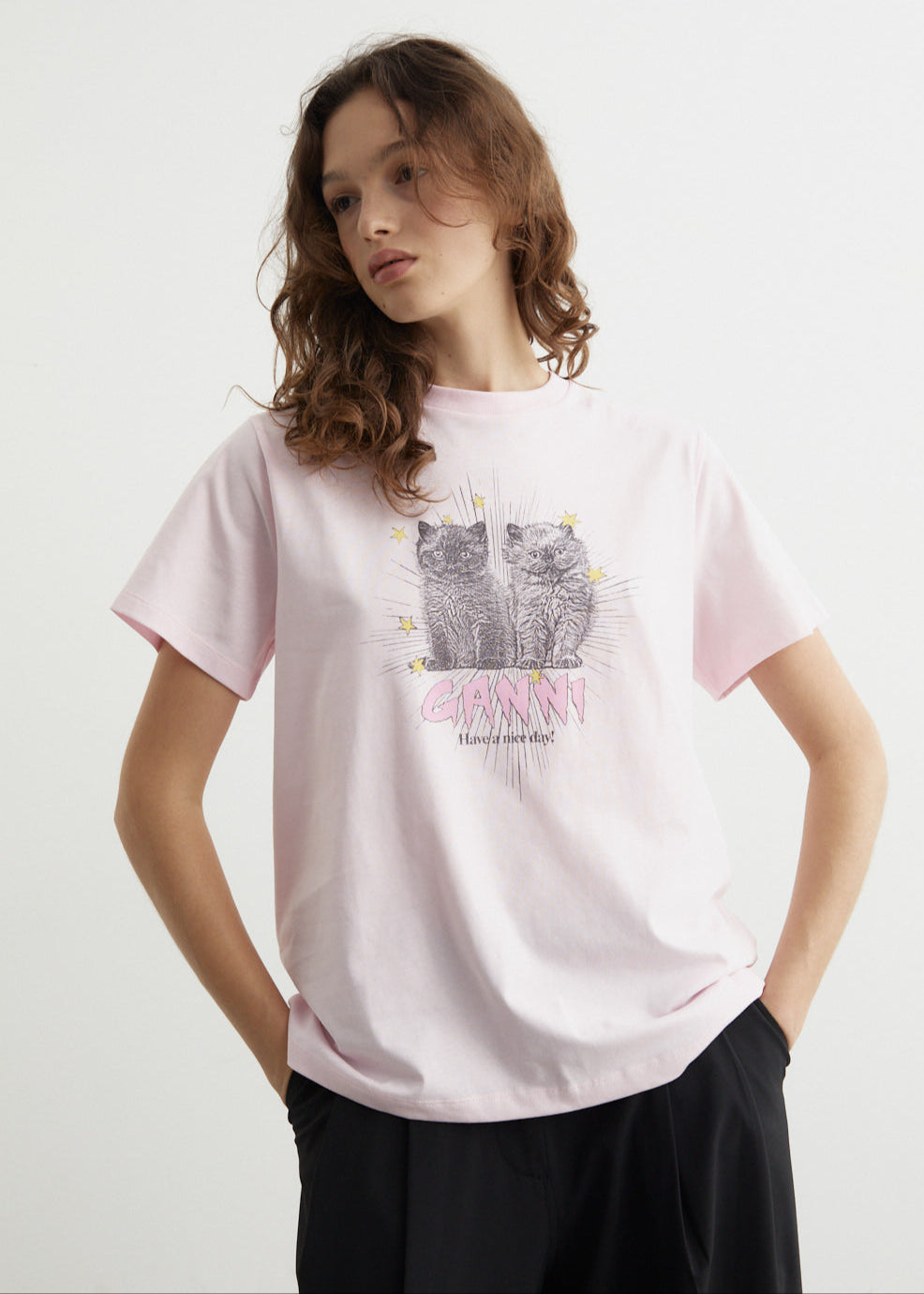 Basic Jersey Kittens Relaxed T-Shirt