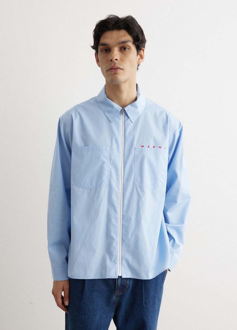 Logo Long Sleeve Zip Shirt