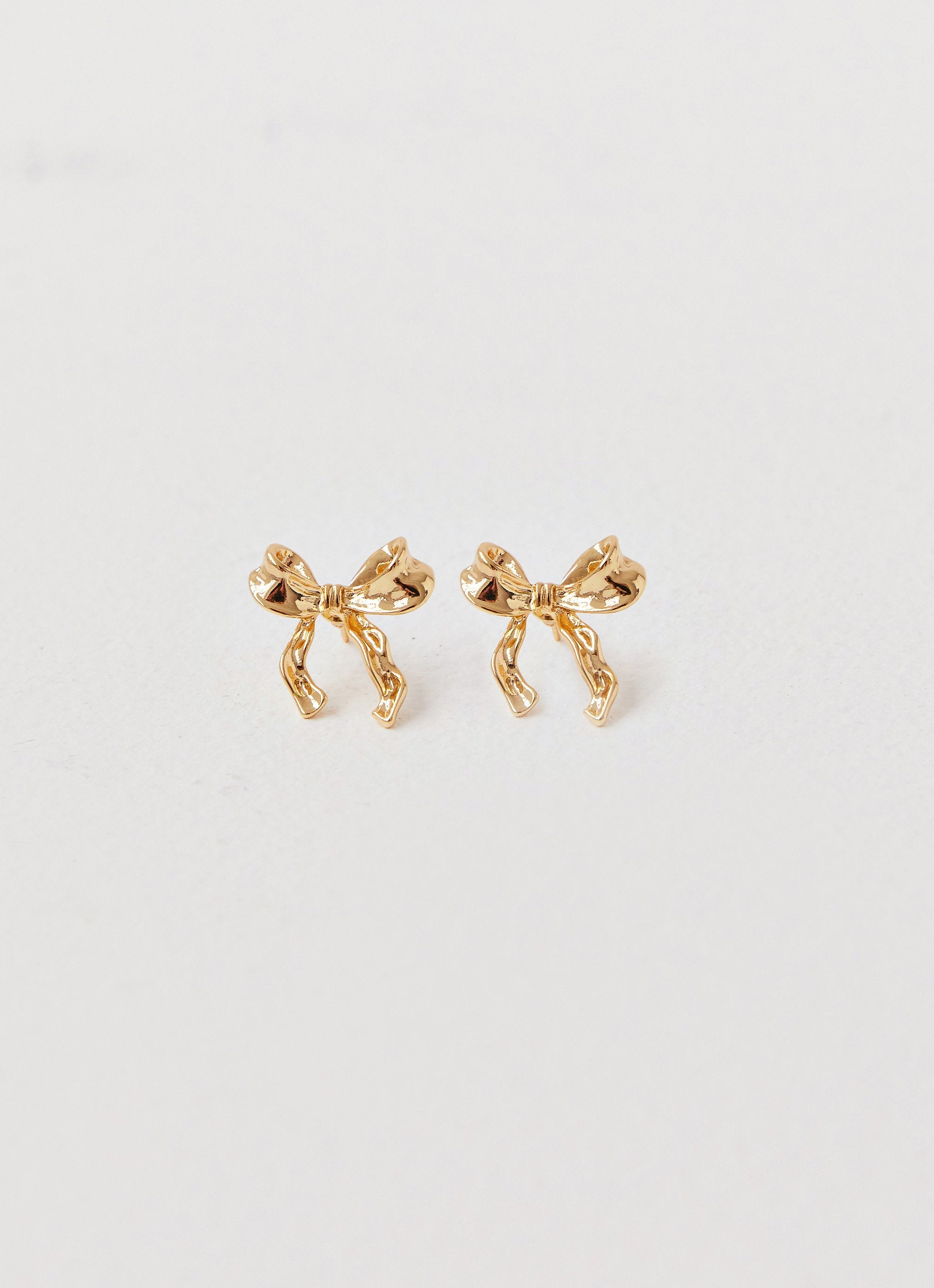 Kindra Mini Bow Earring - Gold