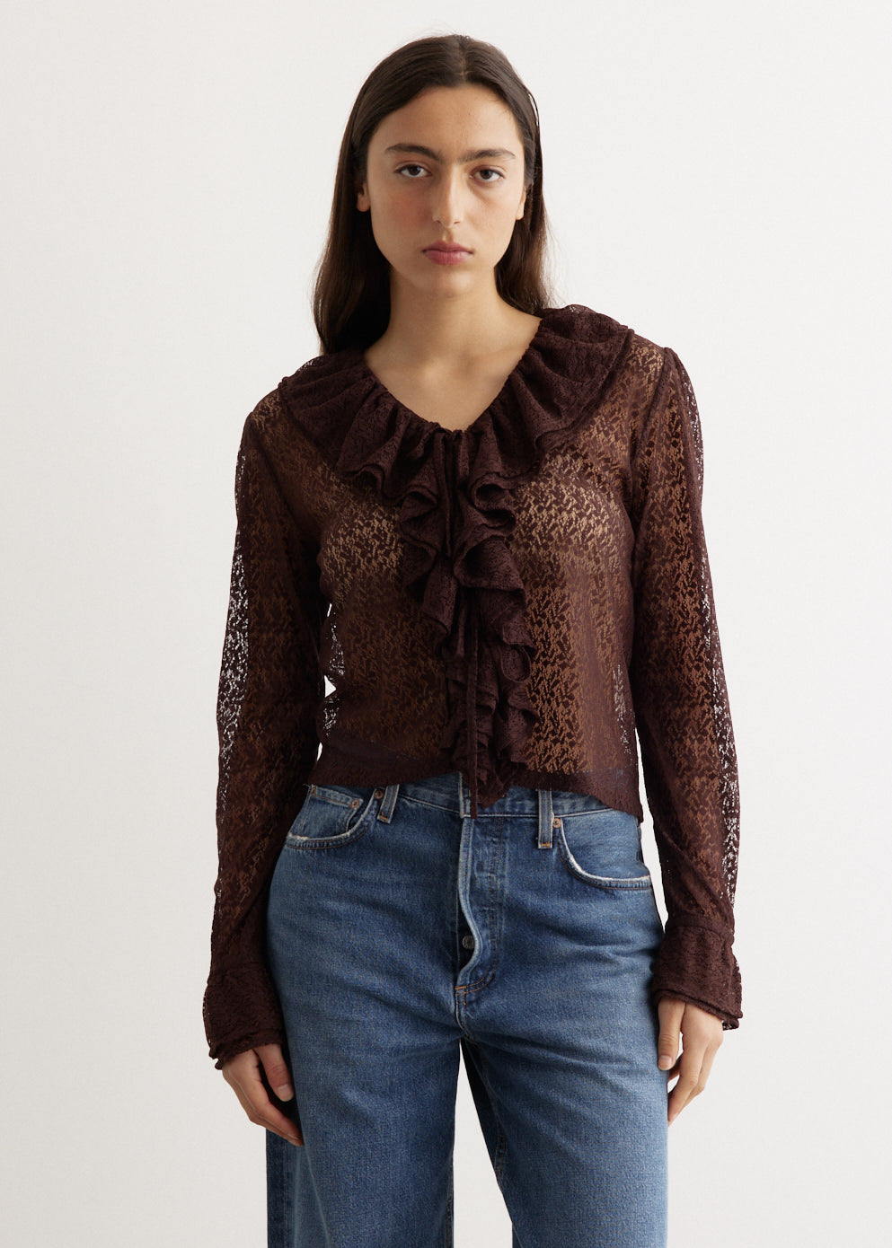 Lace Flounce Blouse