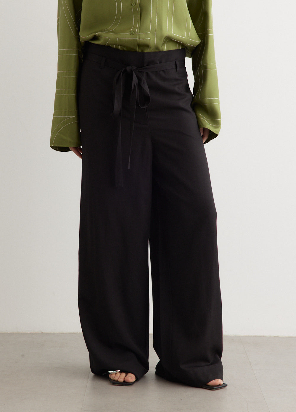 Fluid Tie-Waist Trousers