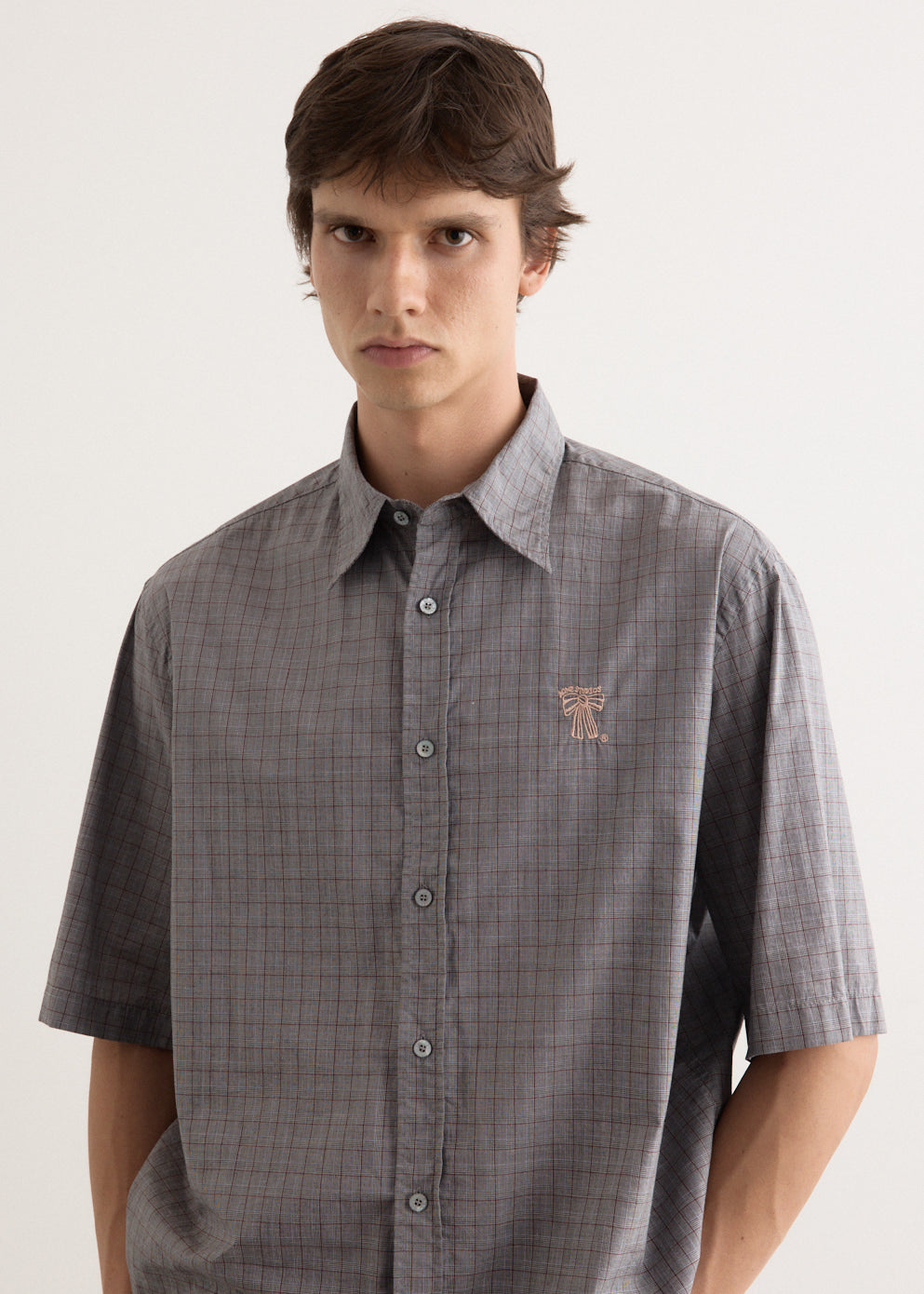 Sandrok SS Microcheck Cotton Shirt