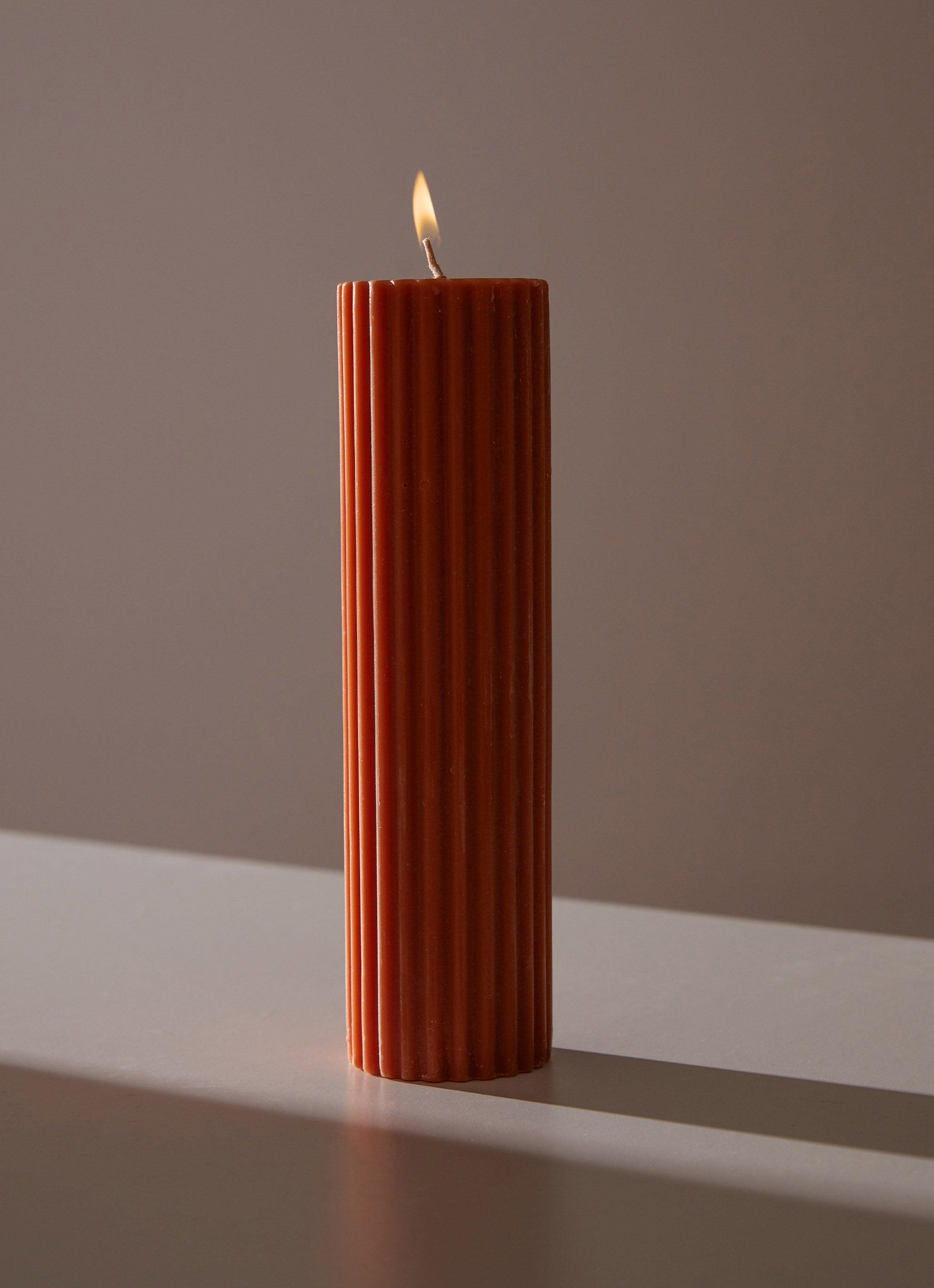 Moreton Eco Fluted Pillar - Baked Clay