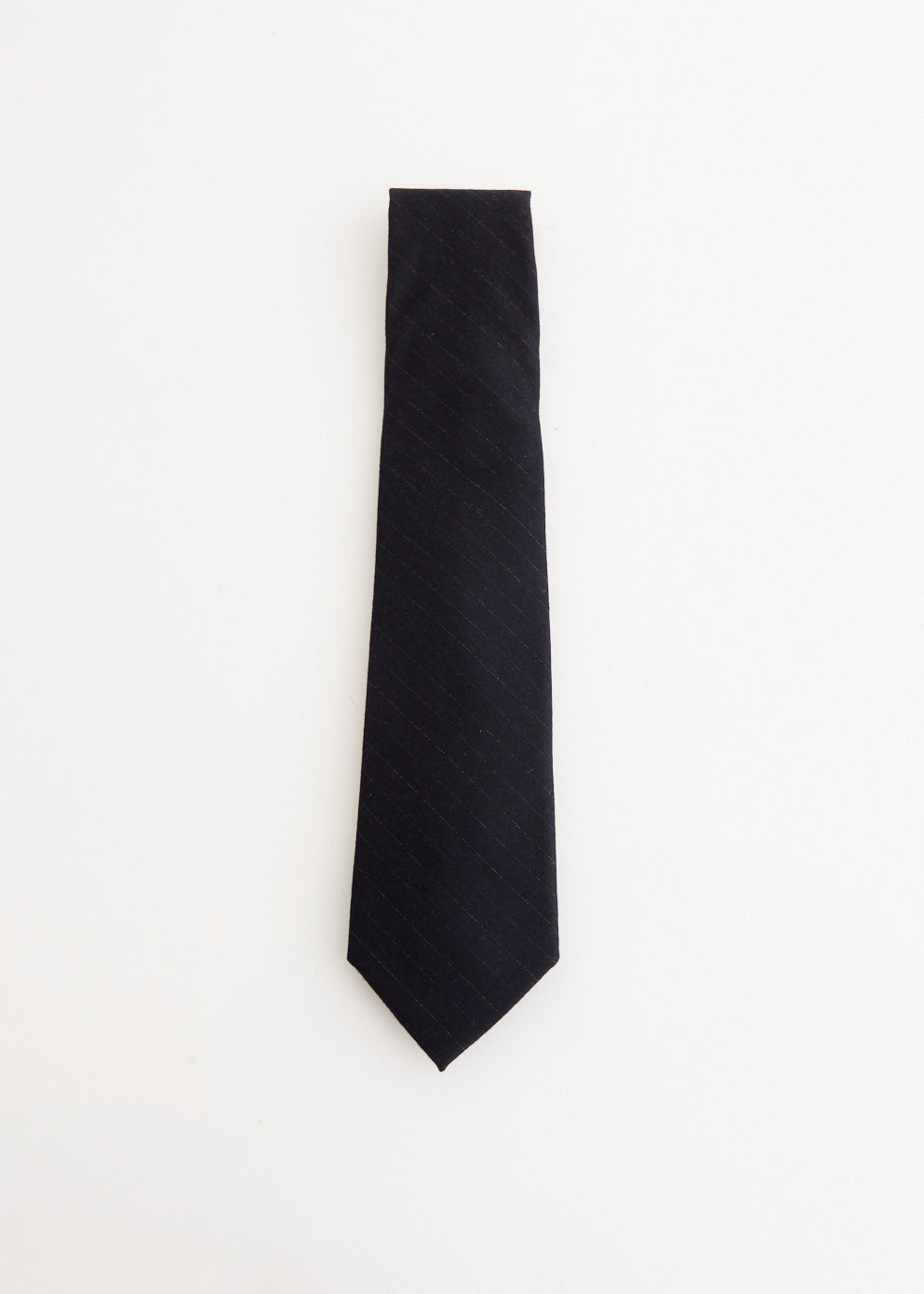 Wool Fulling Flannel Stripe Tie