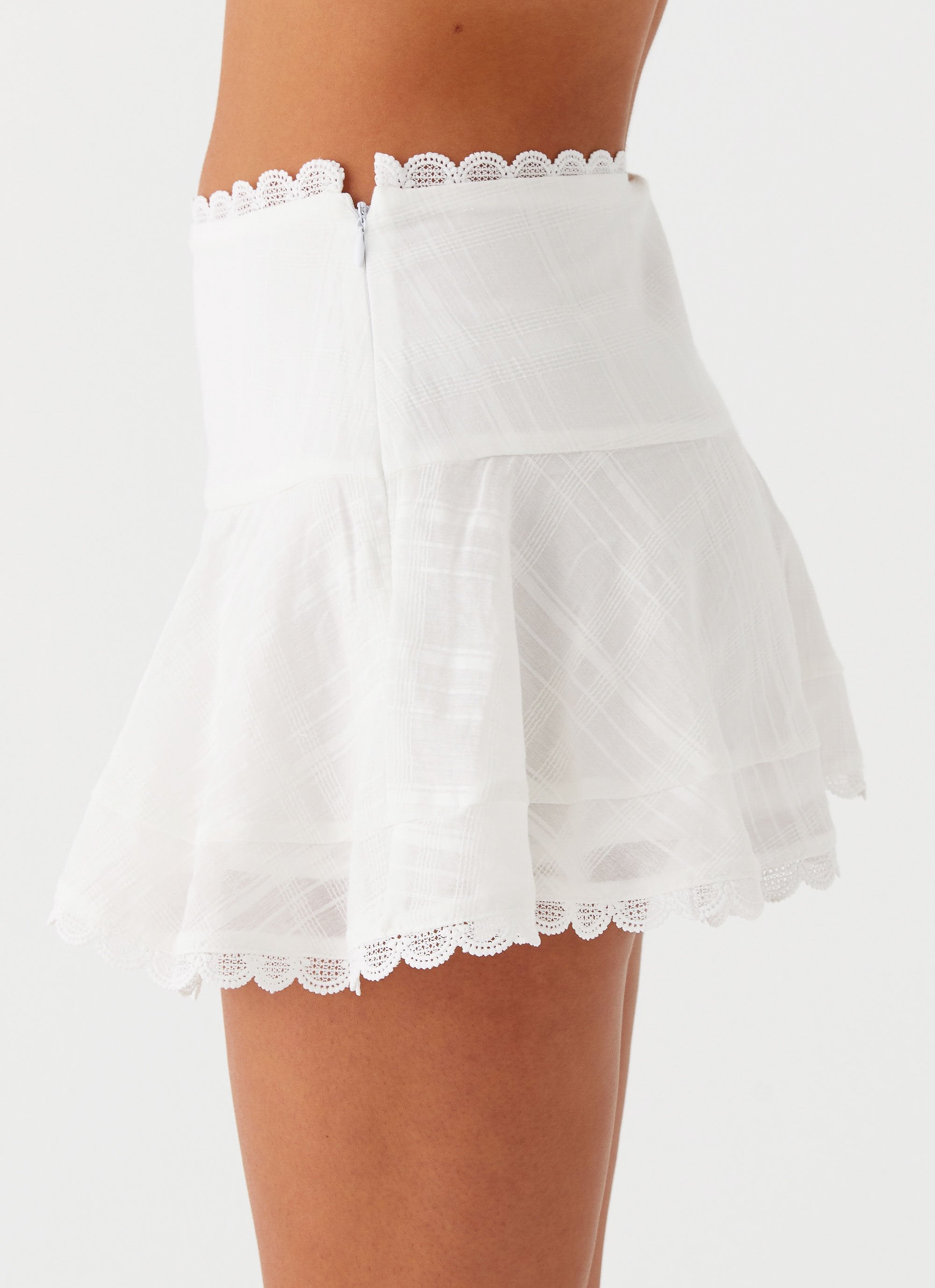 Hundred Percent Mini Skirt - White