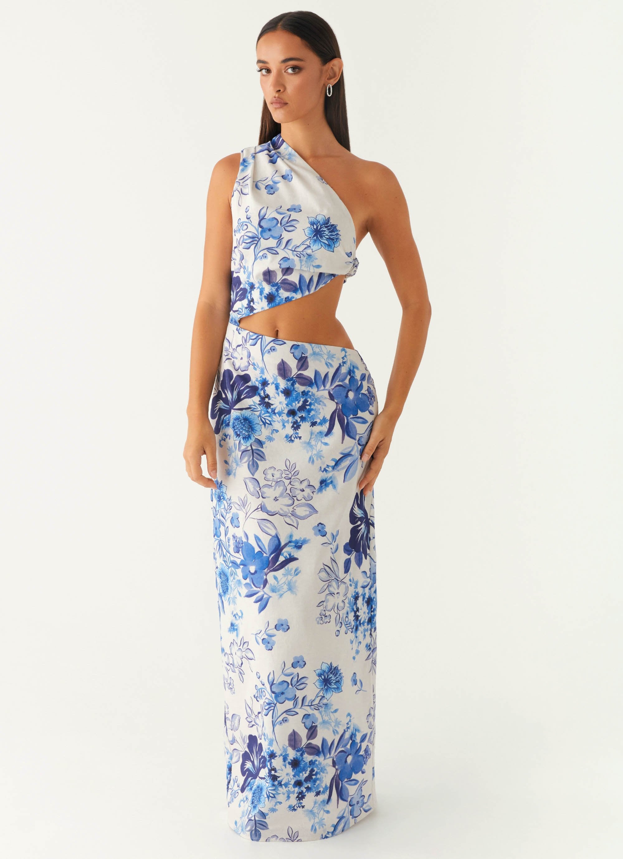 All Summer Long Maxi Dress - Serene Sky Floral