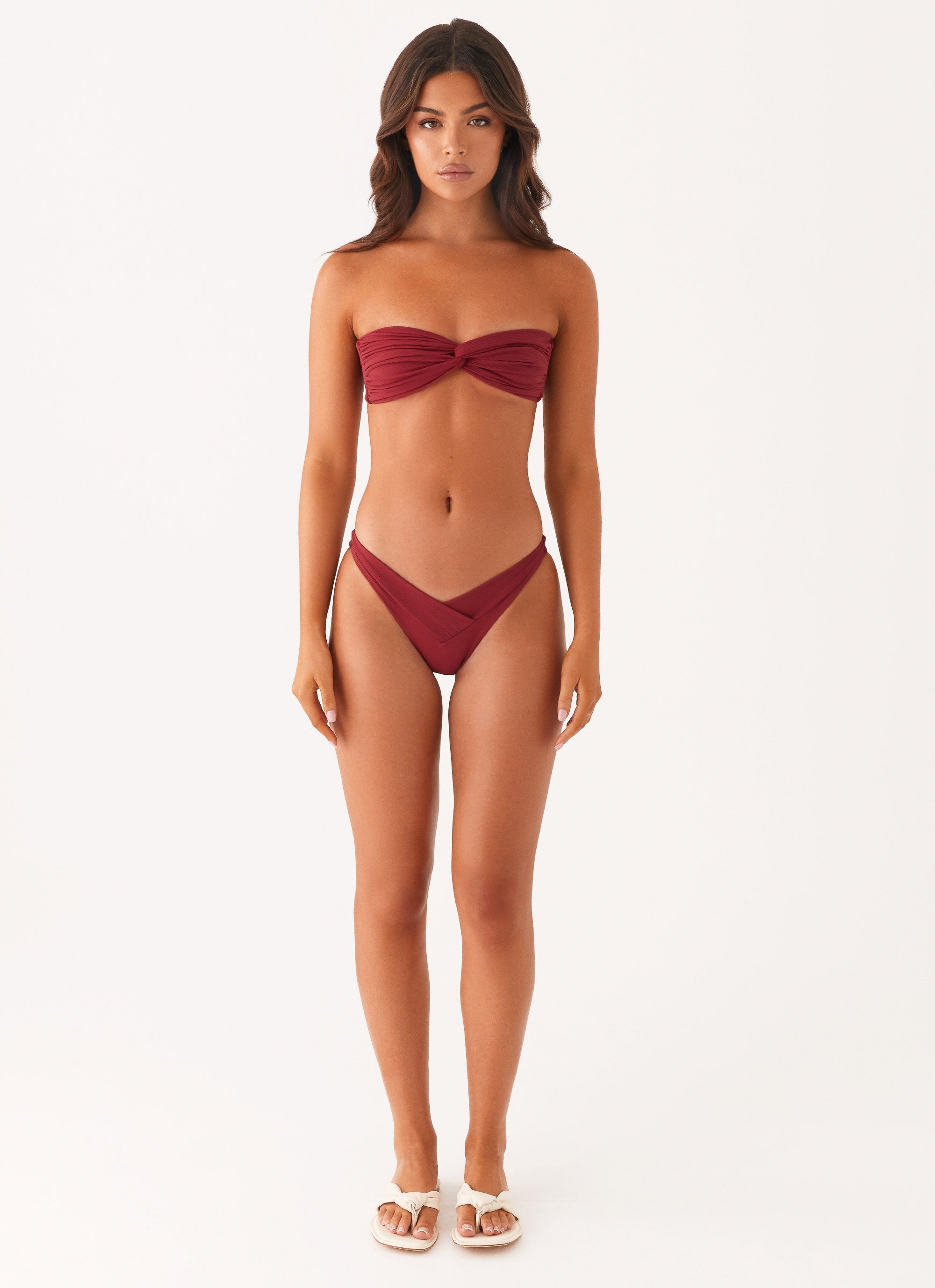 Delta Bandeau Bikini Top - Mulberry