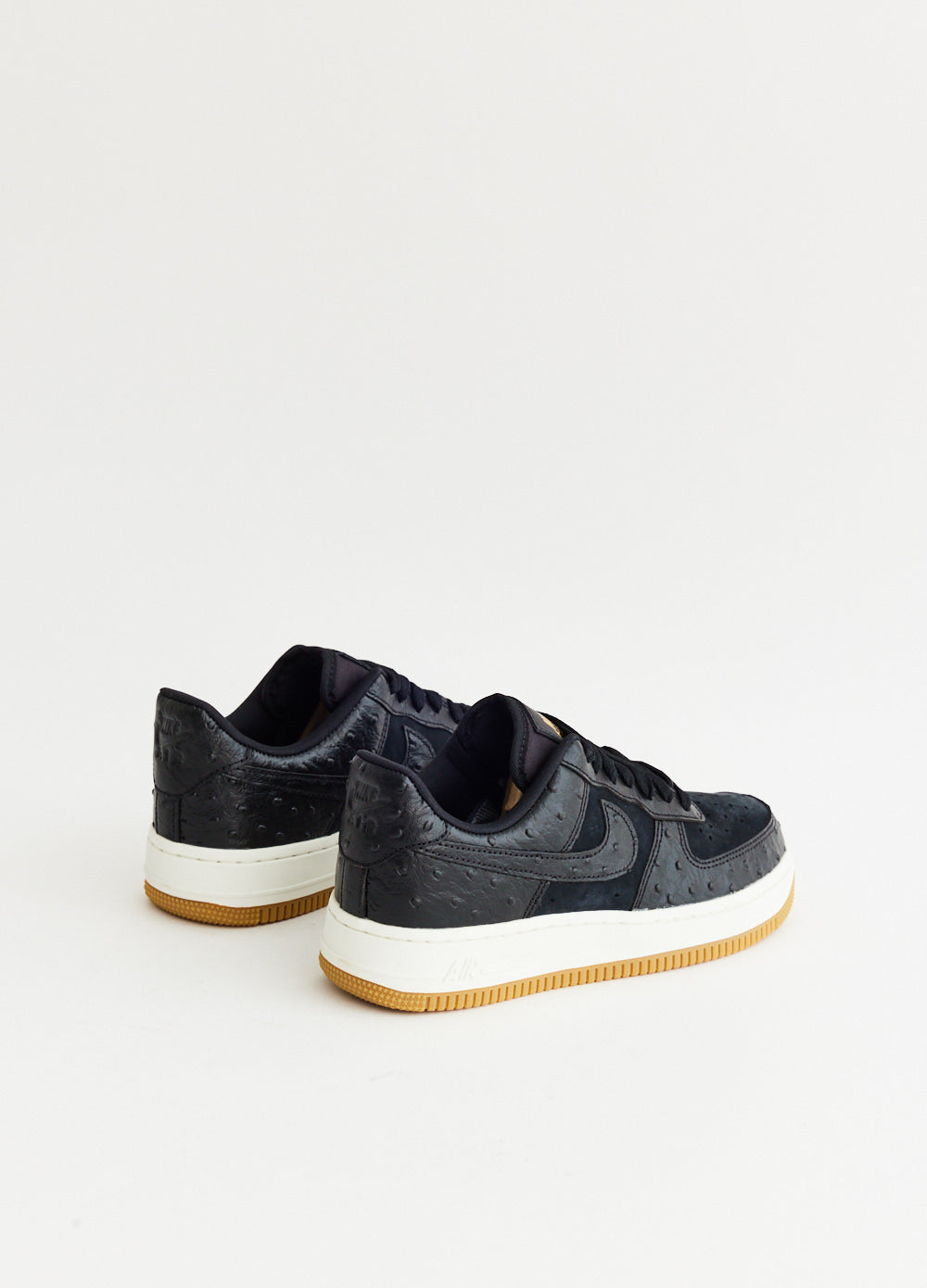 Womens' Air Force 1 Low 'Black Ostrich' Sneakers