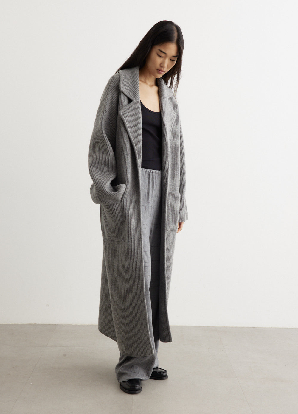 Rib-Knit Cardi Coat