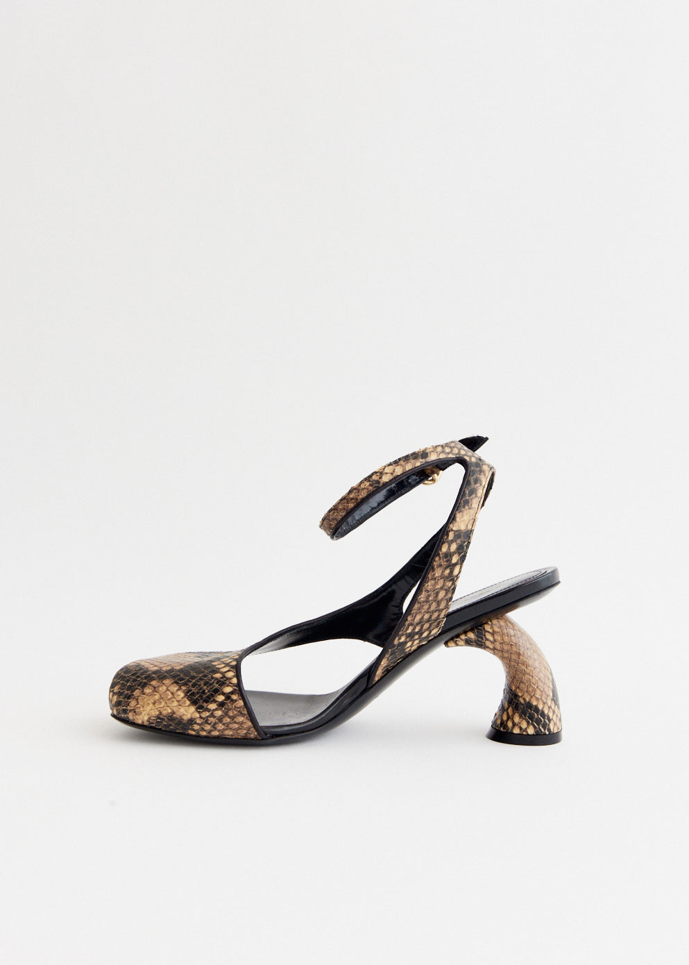 Asymmetric Virgo Leather Sandals