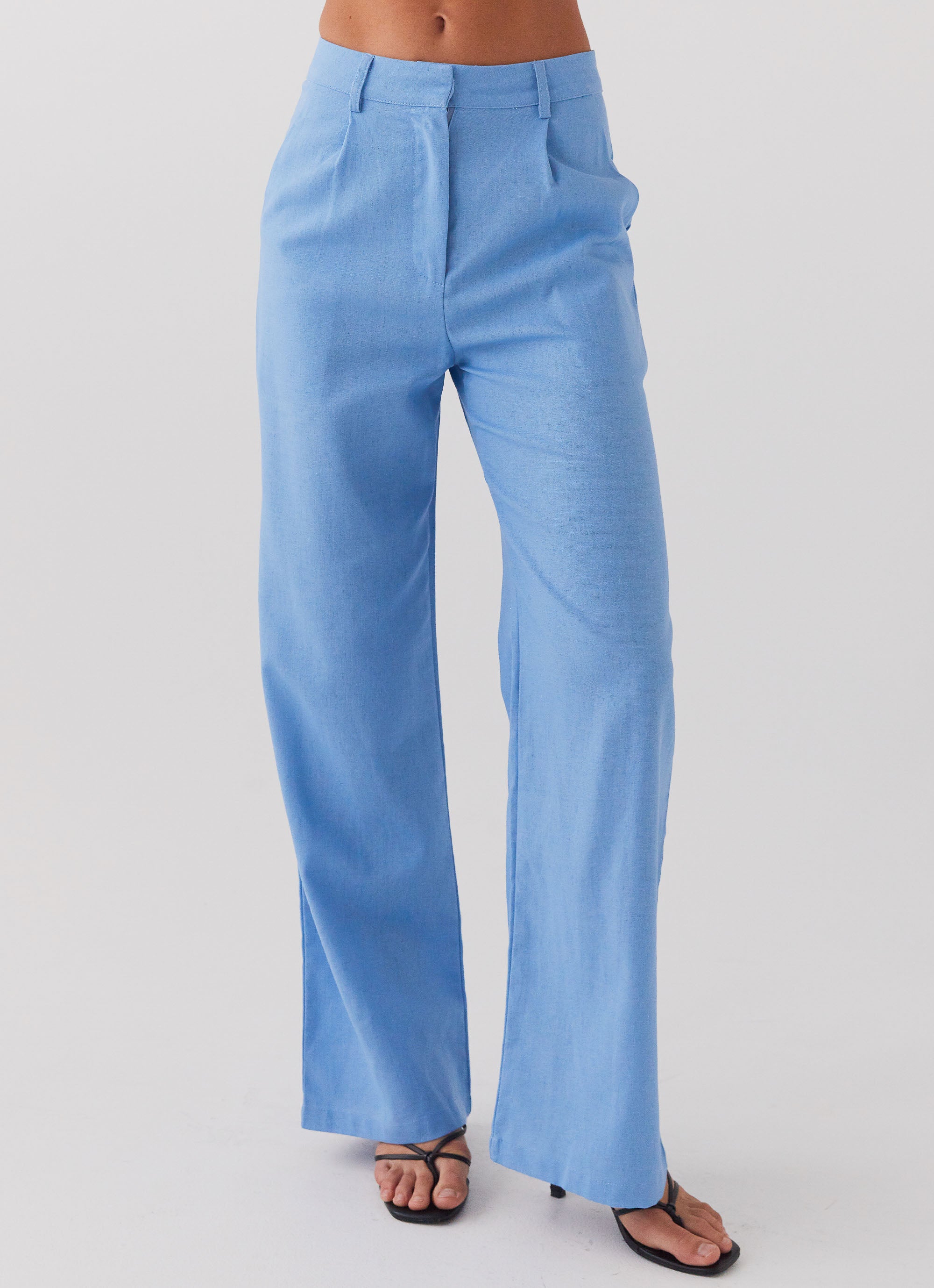 Garden Girls Linen Pants - Sea Breeze