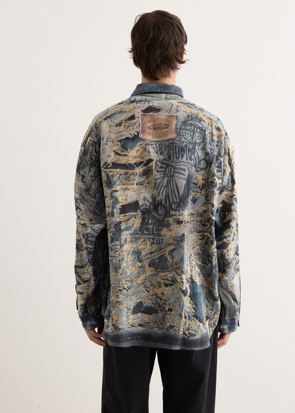 Setar Long Sleeve Torn Scribble Shirt