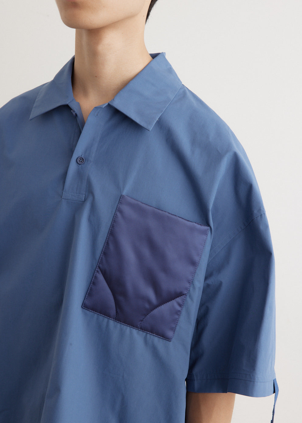 Quilted Pocket Polo Top