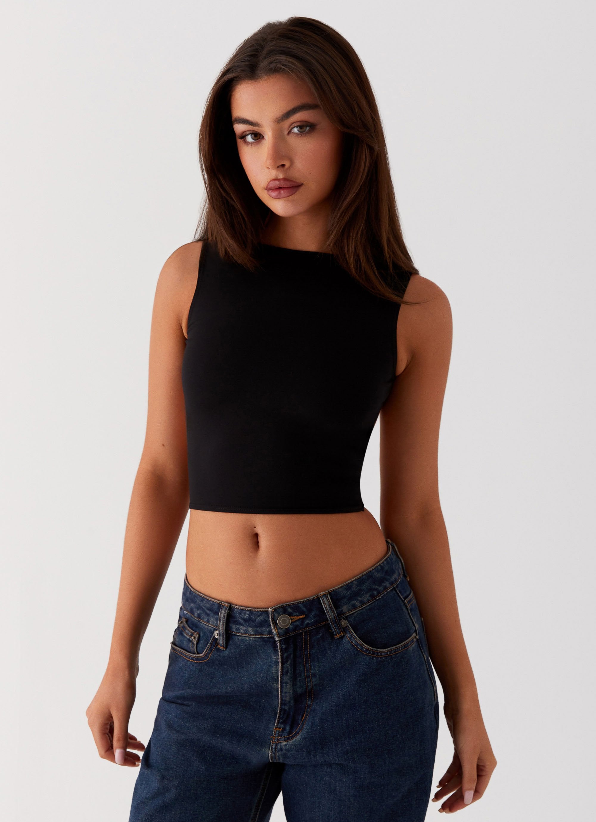 Saskie Crop Top - Black