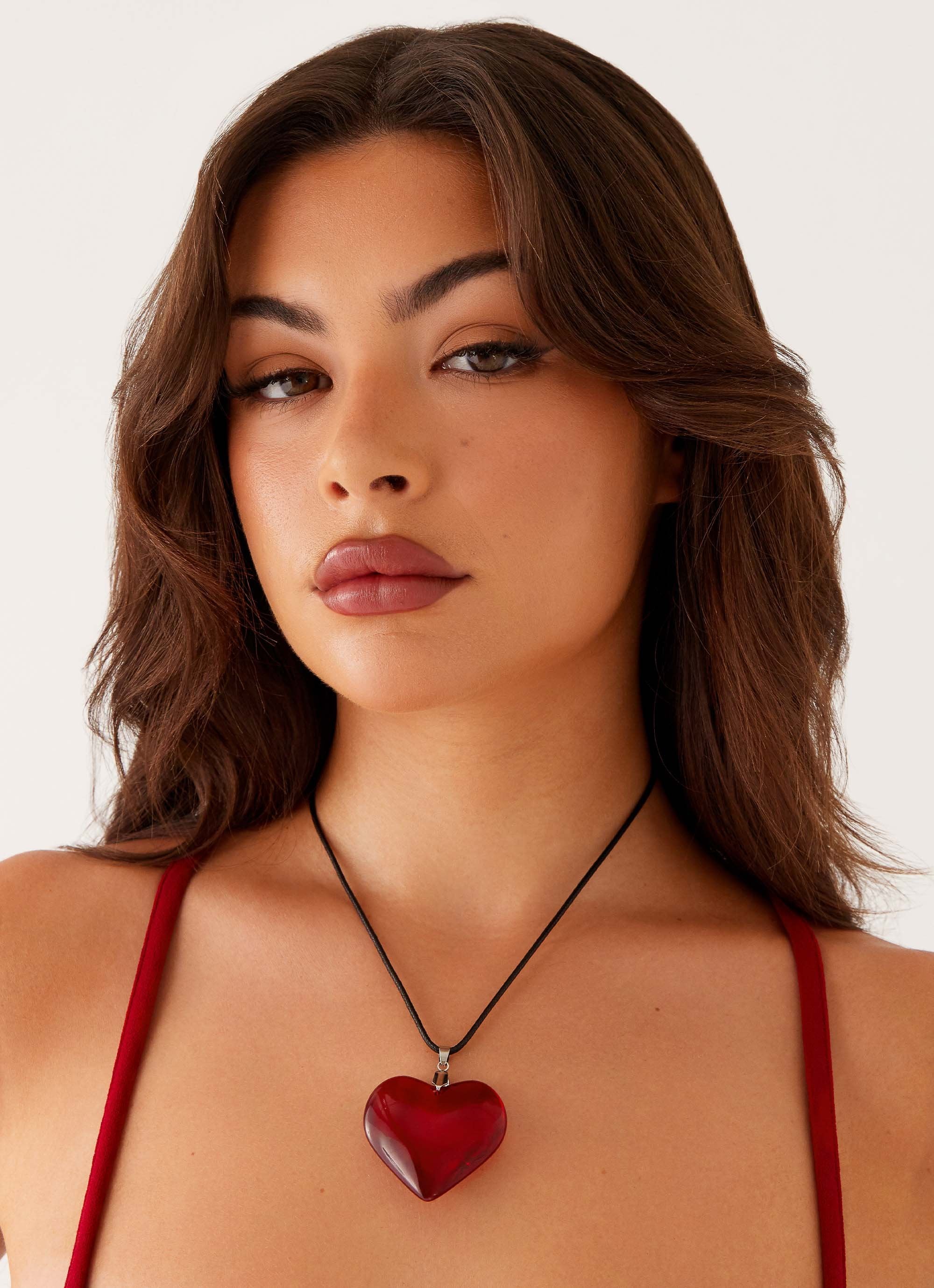 Saint Heart Necklace - Red