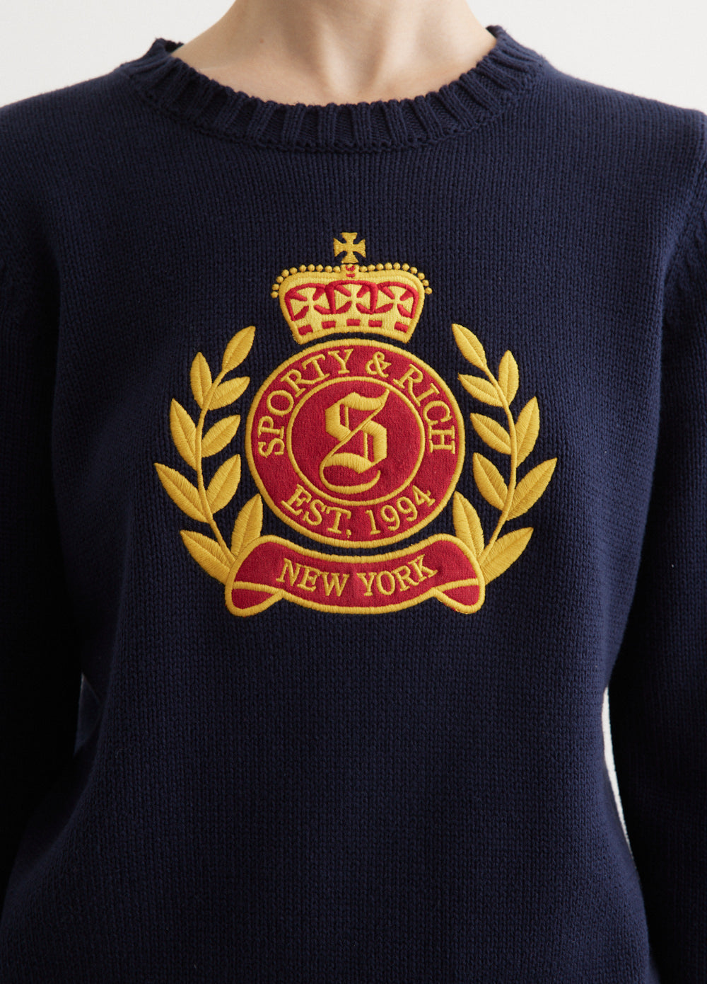 NY Crest Knitted Crewneck