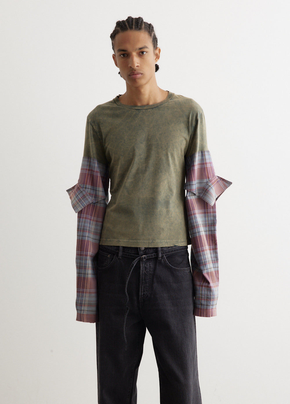 Etz Constructed Flannel Long Sleeve T-Shirt