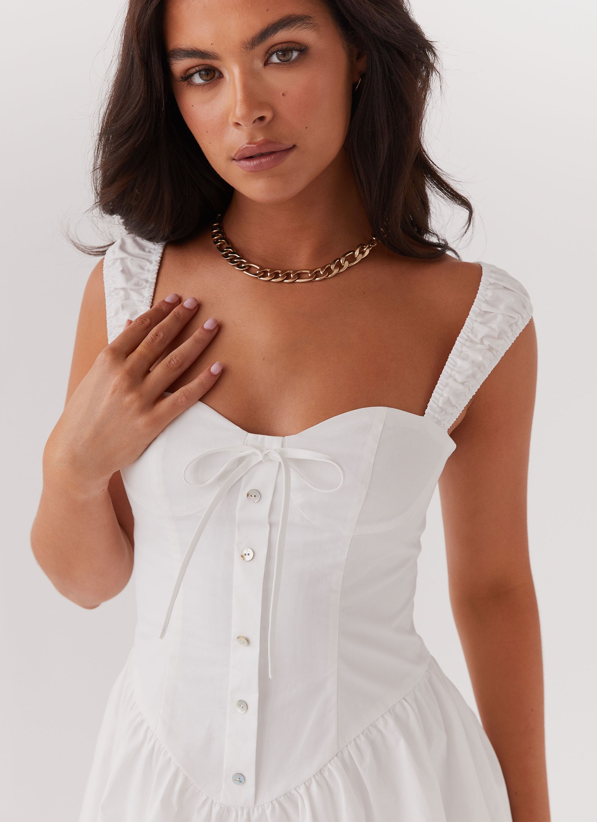 Rebel Heart Corset Dress - White