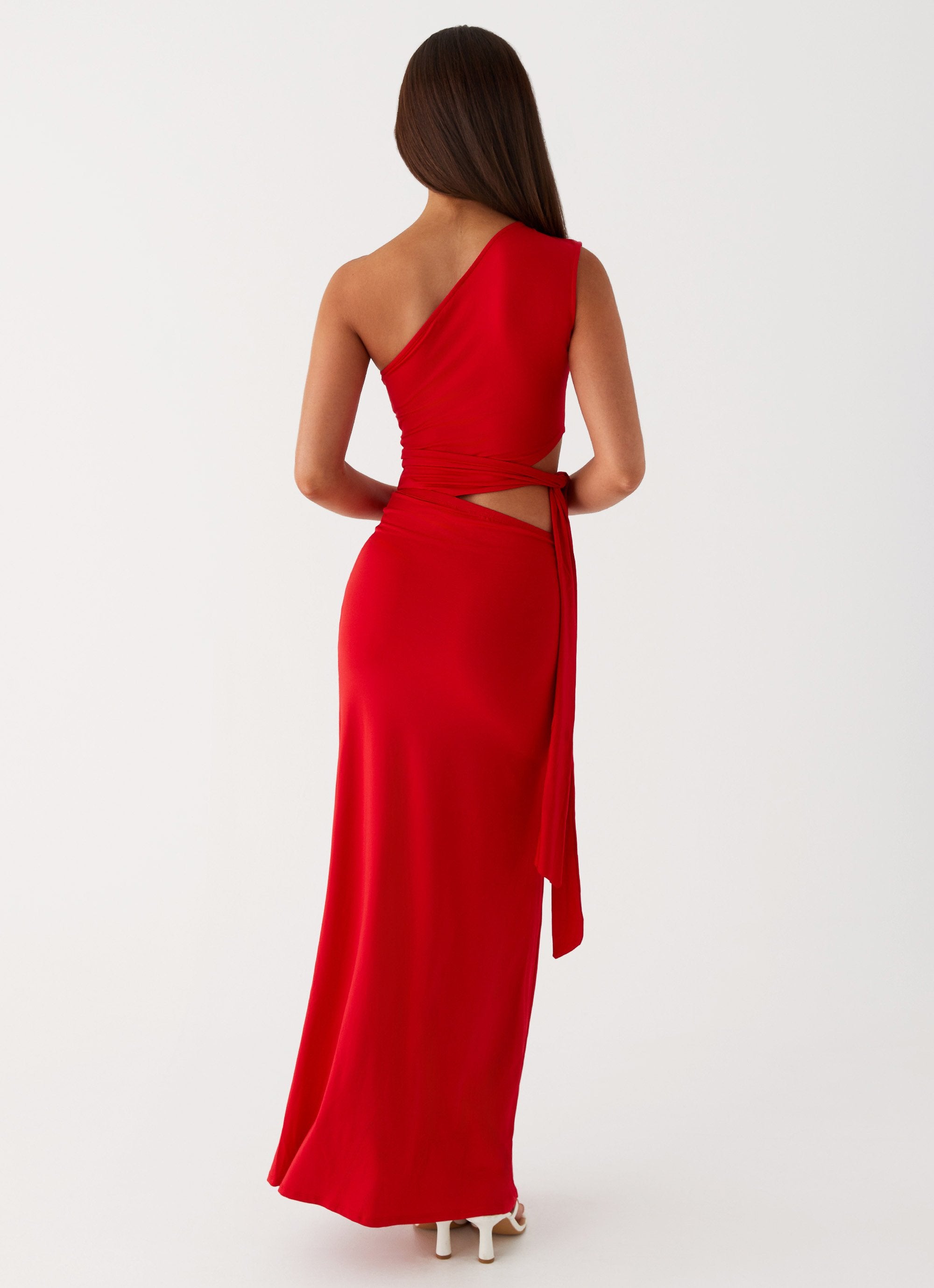 Love Me Tie Maxi Dress - Red