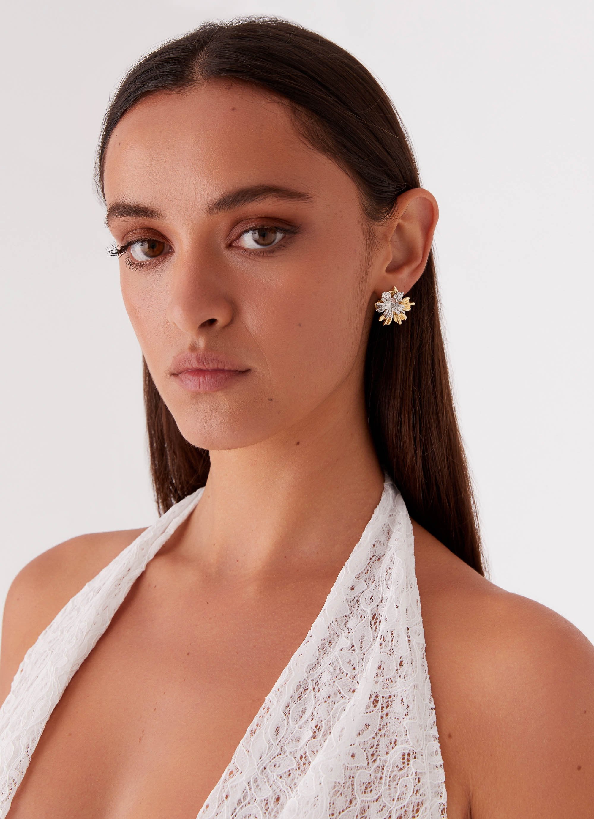 Wildfire Statement Earrings - Gold/Silver